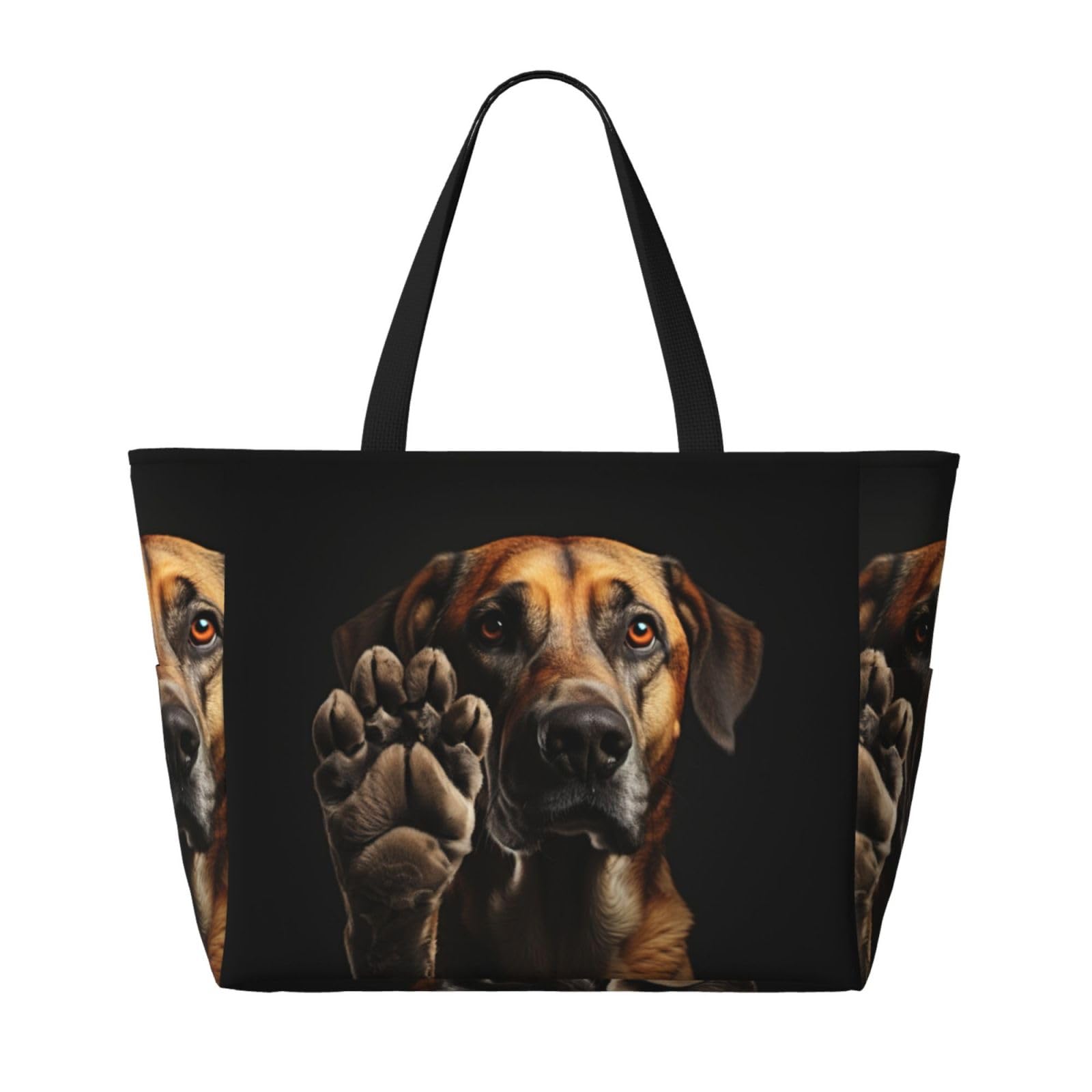 Waterproof Pet Paw Print Gym Shoulder Bag - Large Fashion Tote for Dogs, Beach & Travel - Perfect for Summer Outings, Dog Parks & Outdoor Adventures