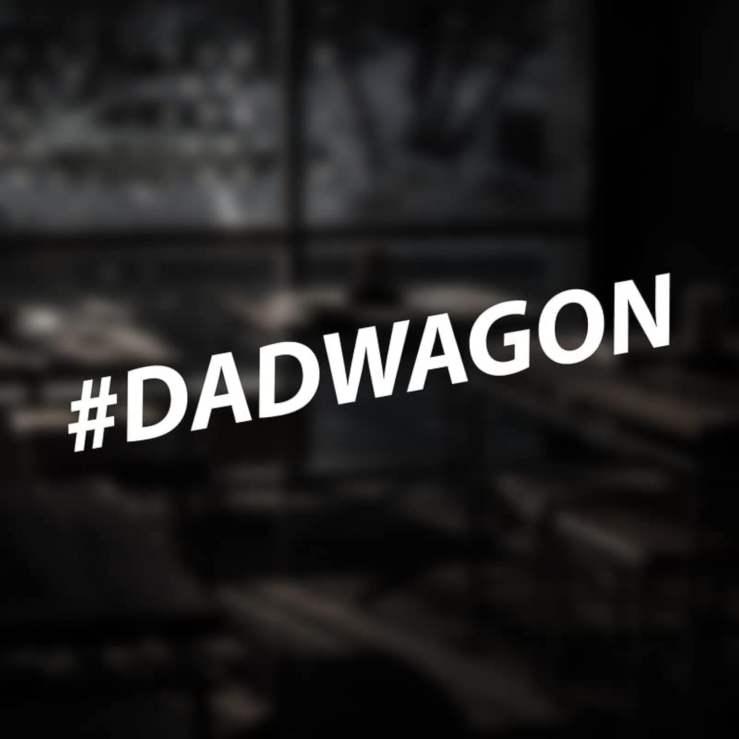 Sticky Bomb Dad Wagon Vinyl Decal 6x1 Inches - White Car Stickers for Vehicles, Trucks, Vans, Bumpers, Walls, Laptops, Doors, Windows, Skateboards & Tablets - Perfect for Personalizing Your Ride, Office or Home Decor