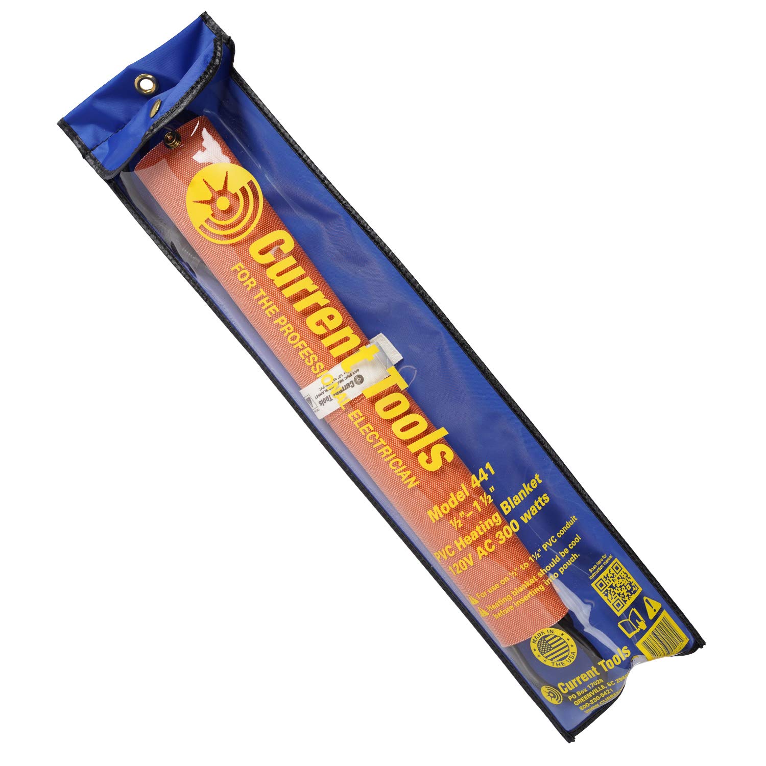 PVC Heating Blanket for ½” to 1 ½” Conduit - Electric Pipe Heater with Adjustable Straps & Built-in Stiffeners - Model 441 - Perfect for Winter Pipe Protection & Thawing Frozen Pipes
