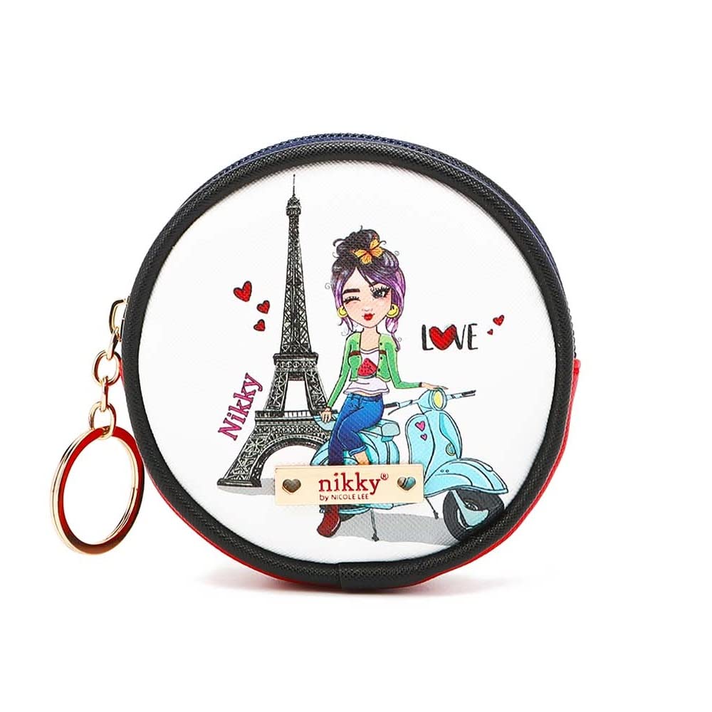 Nicole Lee Mini Coin Purse Keychain - Small Change Pouch with Hook for Women & Girls | Perfect for Keys, Coins, and Small Essentials | Fashionable Accessory for Daily Use