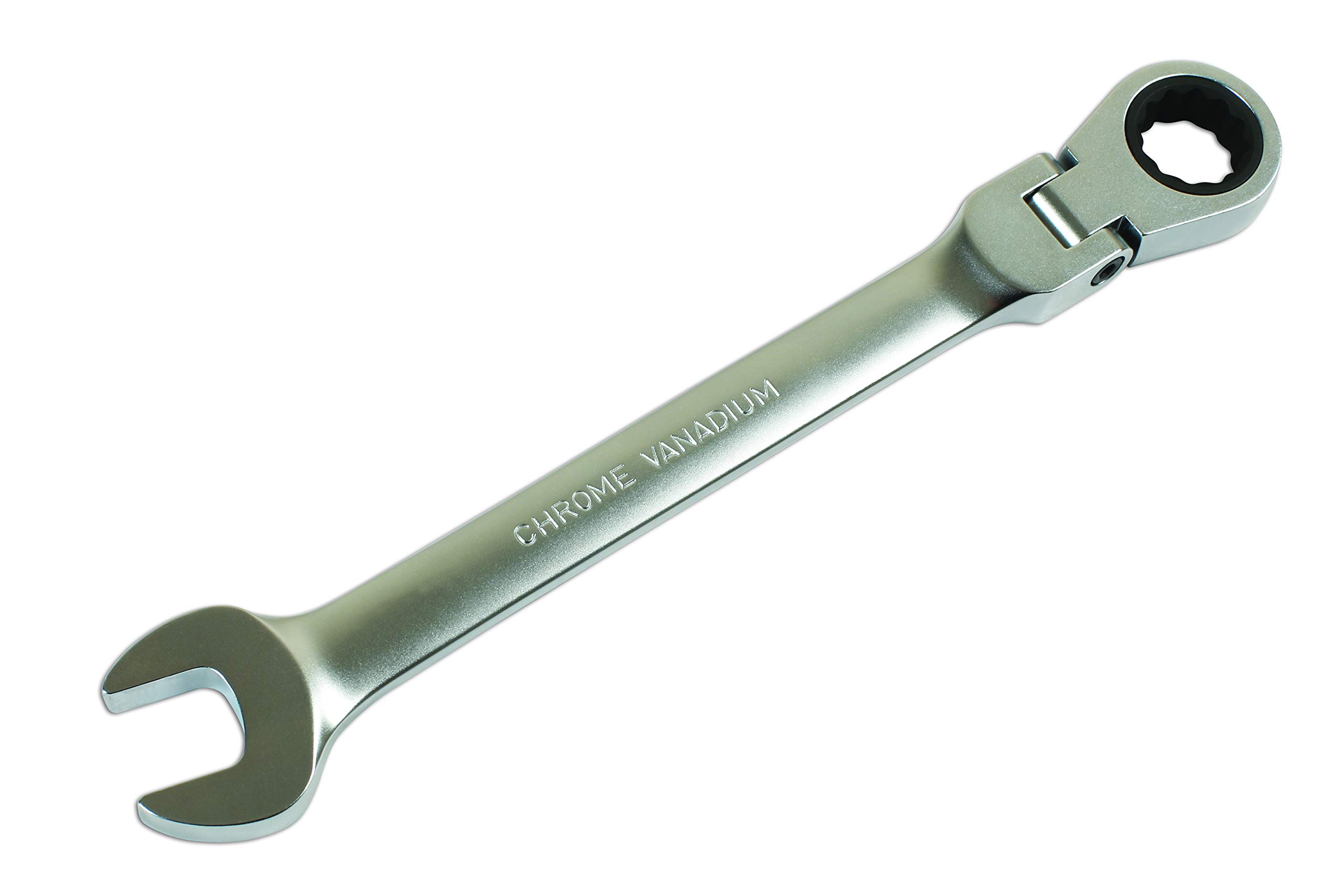 Laser 7350 Flexi-Head Ratchet Ring Spanner Set - Professional Mechanics Tool Kit for Automotive Repair & DIY Projects - Perfect for Tight Spaces & Hard-to-Reach Bolts