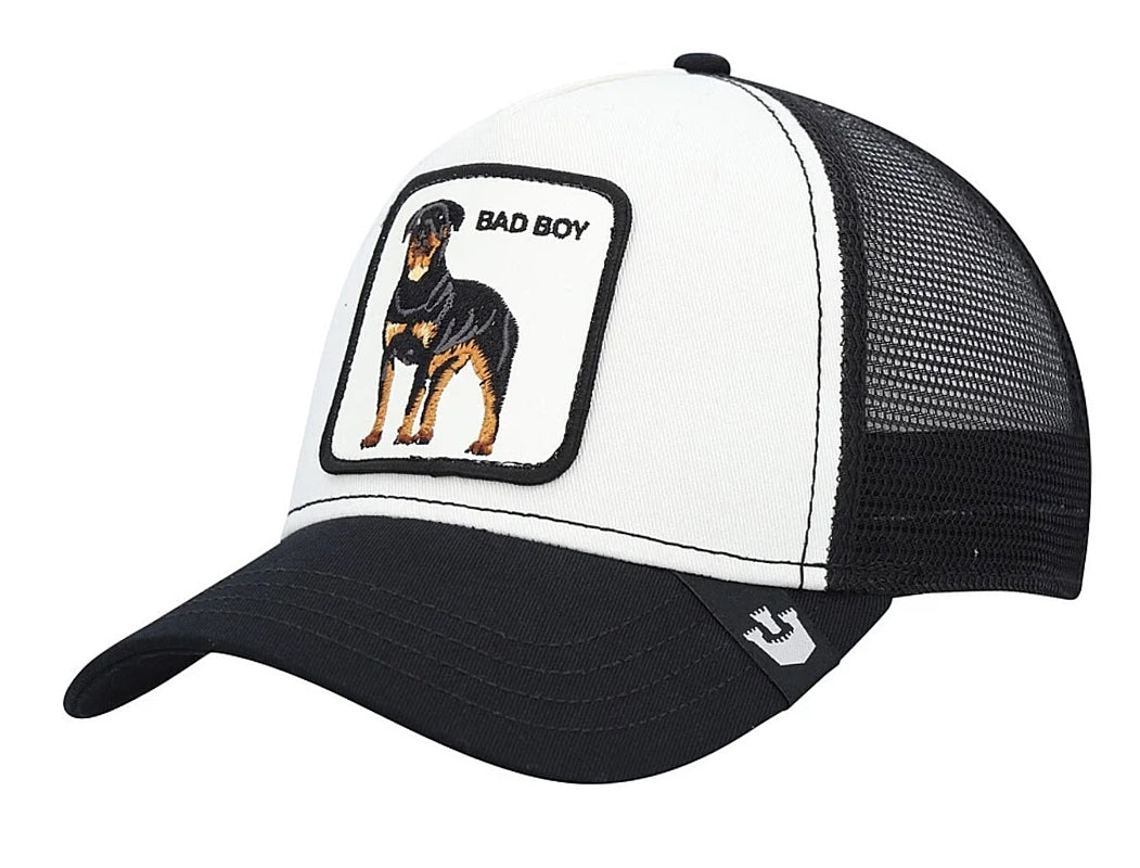 Goorin 'Baddest Boy' White Trucker Style Baseball Cap - Stylish & Comfortable Hat for Men, Outdoor Activities & Casual Wear