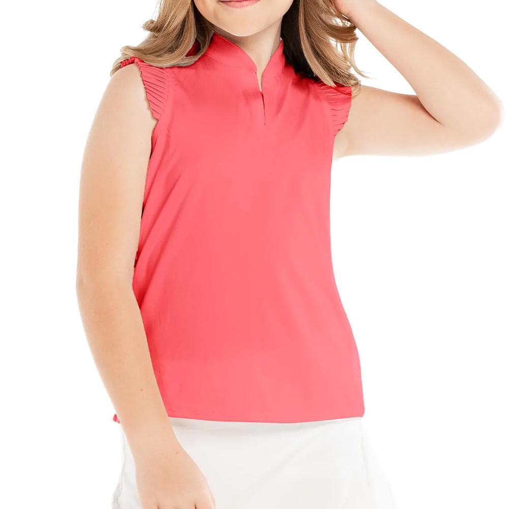 Girls' Pleated Tennis Tank Top - Breathable & Stylish for Sports & Casual Wear - Perfect for Tennis, Running, and Summer Outfits