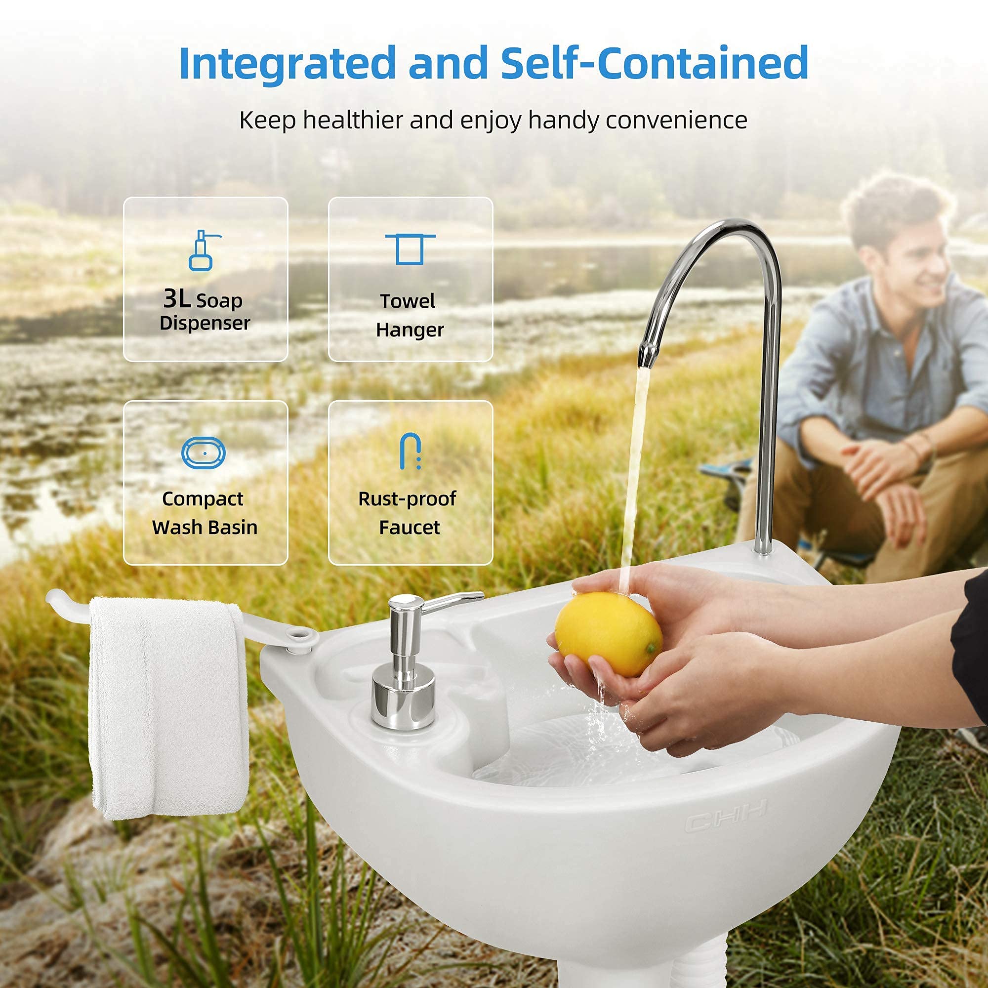 **YITAHOME 5.8 Gallon Portable Toilet & 17L Hand Washing Station - Lightweight RV Potty & Camping Sink for Outdoor Adventures, Travel, Boating, Hiking & Emergency Preparedness**    *(Use Cases: Perfect for camping trips, RV travels, boating excursions, hiking adventures, emergency kits, and off-grid living.)*