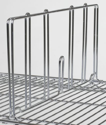 Omega 14-Inch Wire Shelving Divider - Heavy Duty Metal Shelf Organizer for Kitchen Pantry, Garage Storage & Retail Display