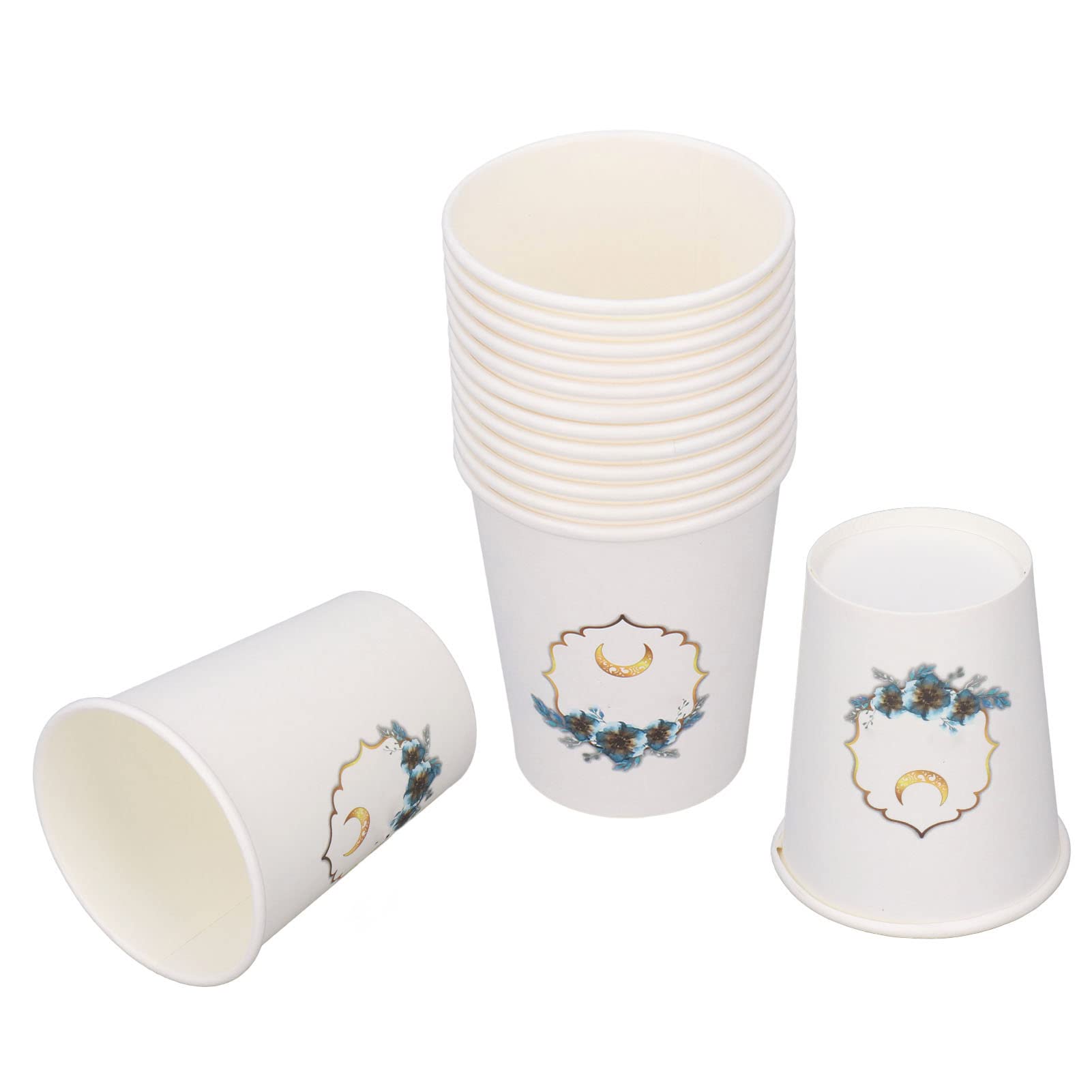 CHICIRIS Small Disposable Paper Cups - High Quality, Bright Colors, Perfect for Coffee, Tea, and Eid Mubarak Celebrations - Ideal for Parties, Office Use, and Home Gatherings