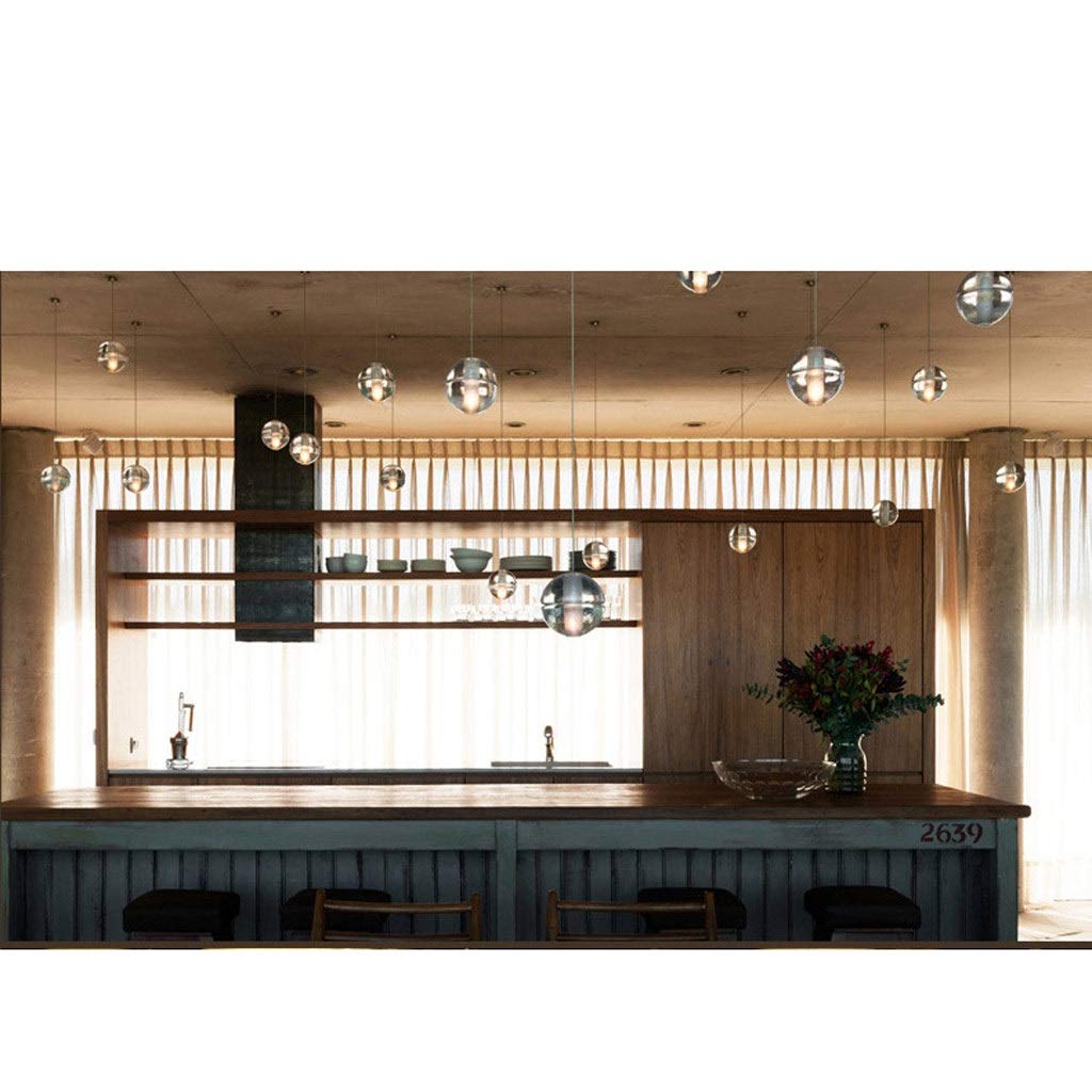 GAOXIN Round Crystal Ball Meteor Shower Chandelier - Luxury LED G4 Ceiling Light with 3 Heads for Restaurant, Hotel, Wedding & Home Decoration | Elegant Lighting Fixture for Dining Room, Lobby & Event Venues