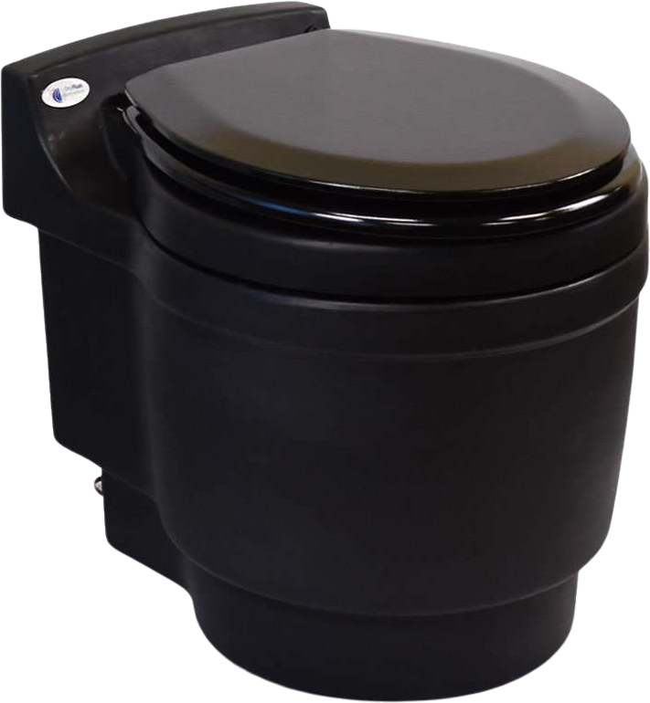 Laveo Dry Flush DF1045DC Waterless Portable Toilet with 12V DC Power Cord & Car Adapter - Ideal for Camping, RV Trips, Boating, and Emergency Preparedness