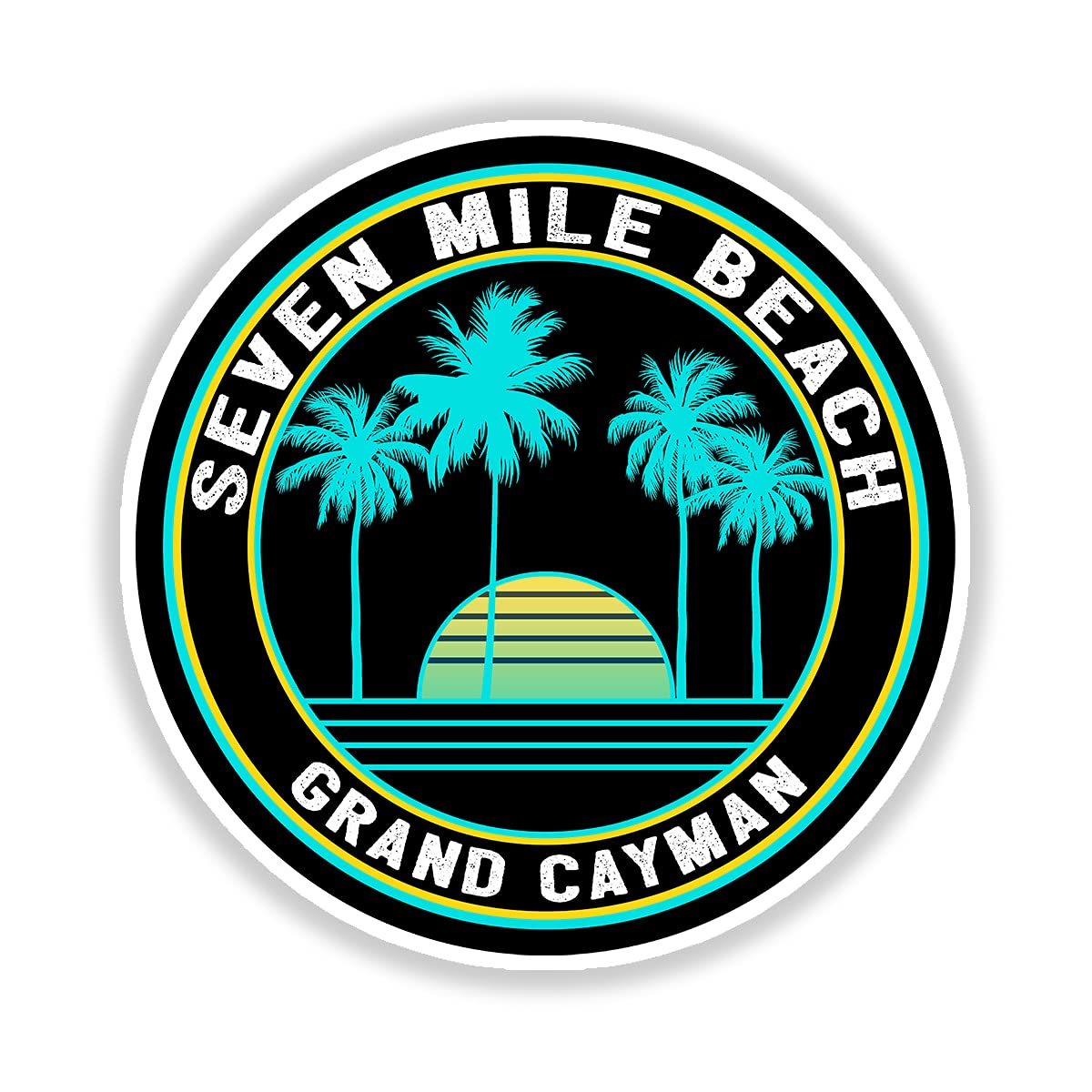 Seven Mile Beach Grand Cayman Island Tropical Travel Vinyl Decal Sticker 3