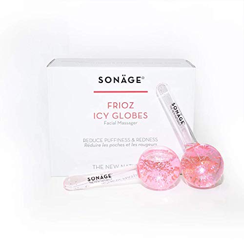 Sonage Frioz Icy Globes Facial Massager - Cooling Ice Globes for Face, Neck & Eye Therapy | Reduce Puffiness & Soothe Skin | Perfect for Morning Routine, Post-Workout Recovery & Spa Treatments