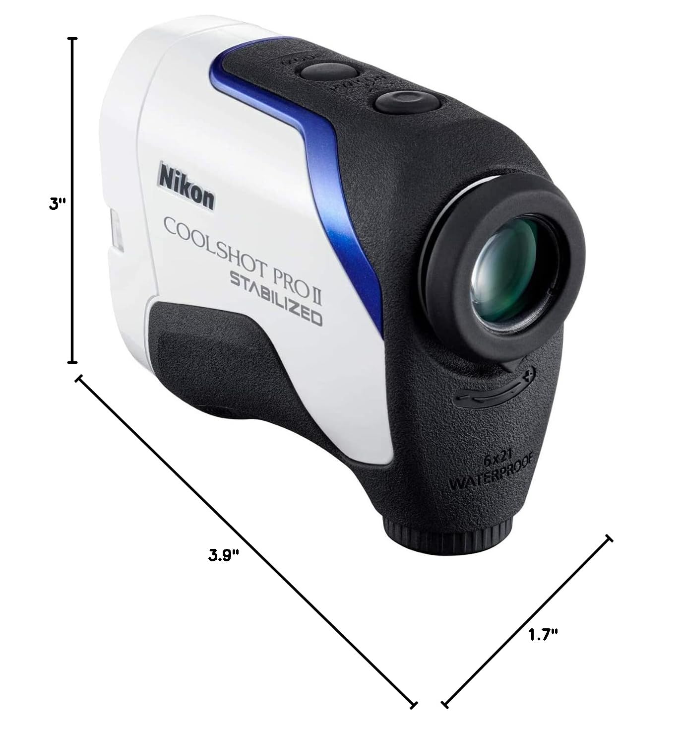 Nikon COOLSHOT PROII STABILIZED Golf Rangefinder - Waterproof Laser Range Finder with Slope Technology & OLED Display | Official Nikon USA | Perfect for Golf Tournaments & Course Practice