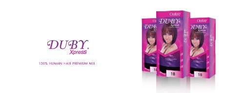 OUTRE DUBY XPRESS 8-Inch Jet Black Human Hair Blend Weave - Natural-Looking Hair Extensions for Styling & Volume | Perfect for Daily Wear, Parties & Special Occasions