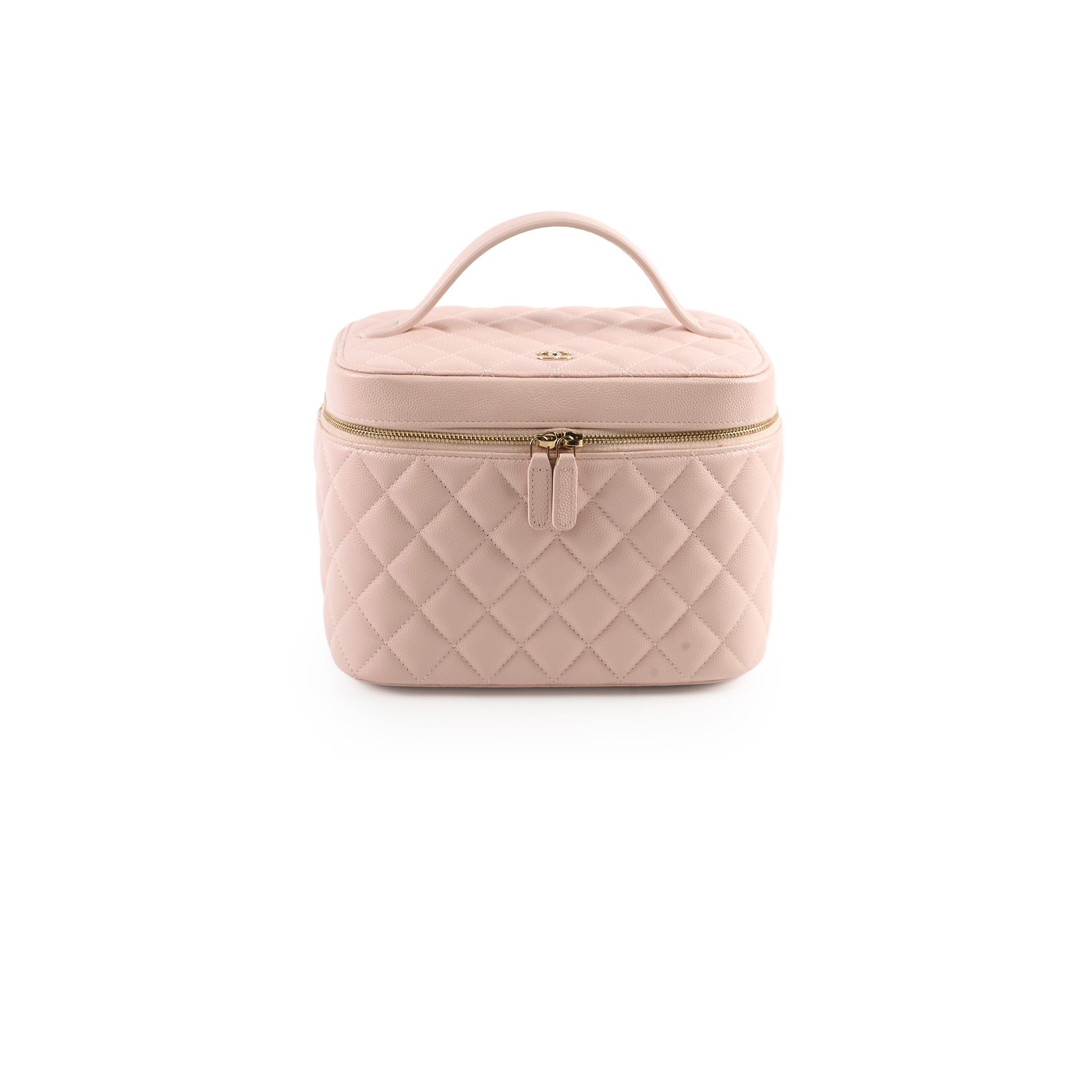 Chanel Caviar Vanity Case Rose Pink 30cm - Luxury Leather Cosmetic Bag for Women | Perfect for Travel, Makeup Storage & Everyday Use