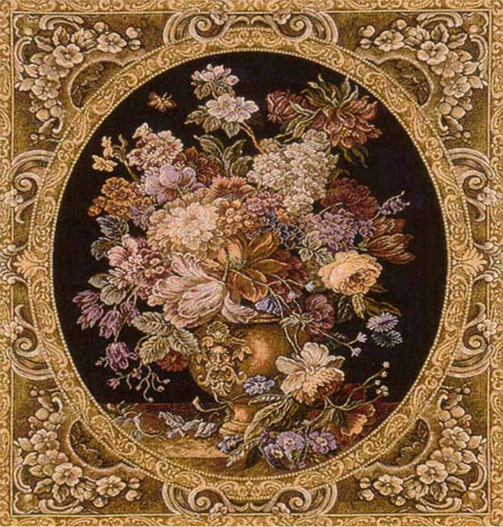 5D DIY Diamond Painting Kit - Beautiful Floral Cushion Antique Tapestry Full Drill Canvas Art (20x16 Inch) for Home Wall Decor, Cross Stitch Gift | Perfect for Living Room, Bedroom & Craft Lovers