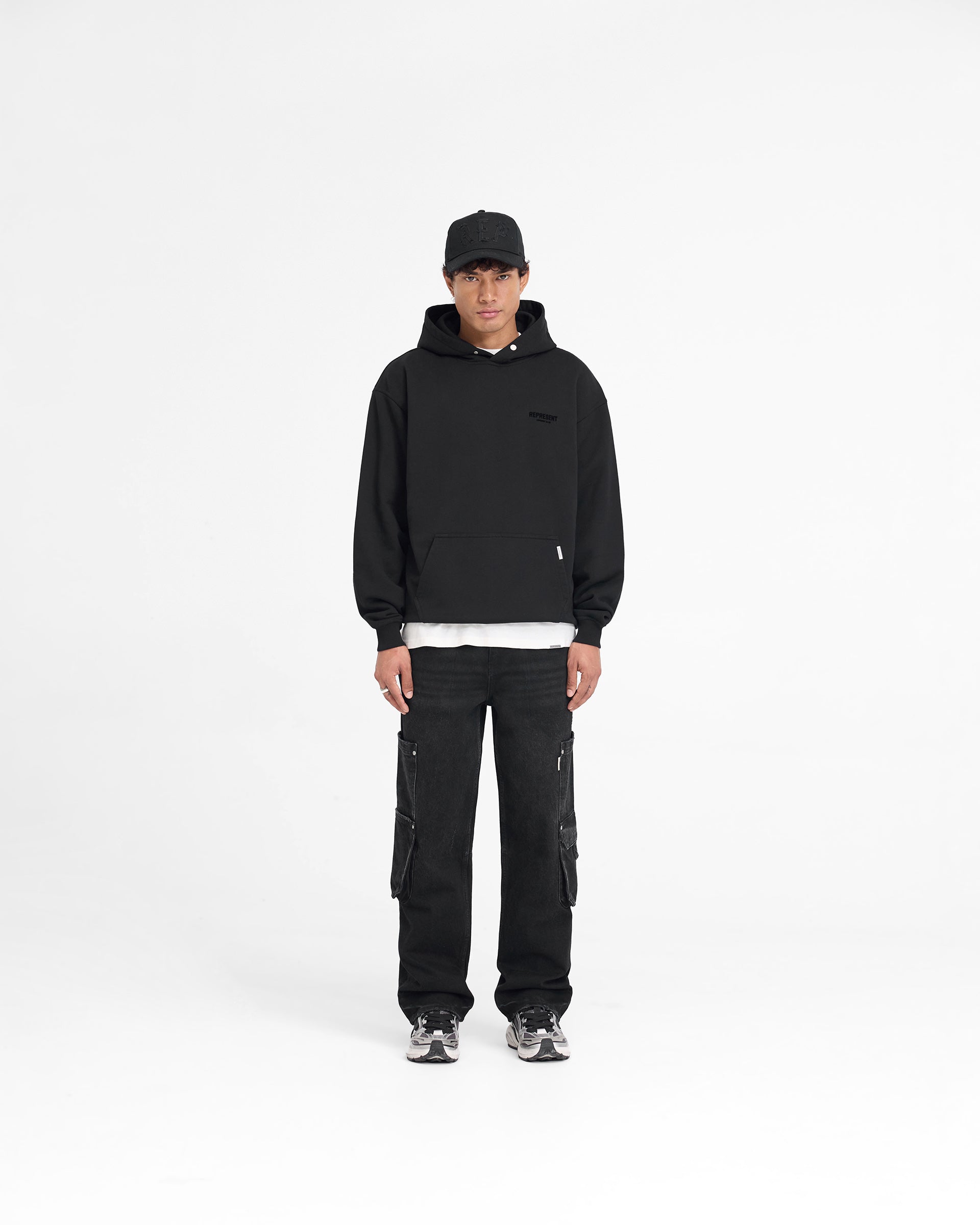 Represent Owners Club Flocked Hoodie - Black | Premium Streetwear Hooded Sweatshirt for Men & Women | Gym, Casual Outfits, Lounge Wear