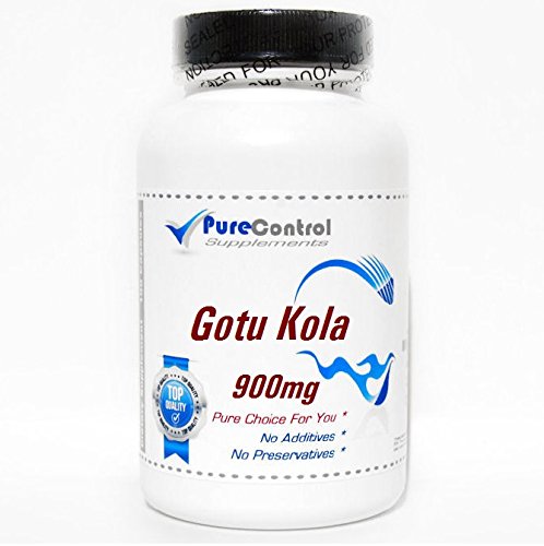 Pure Gotu Kola 900mg - 100 Capsules | Natural Herbal Supplement for Memory & Circulation | PureControl Supplements | Perfect for Stress Relief & Skin Health