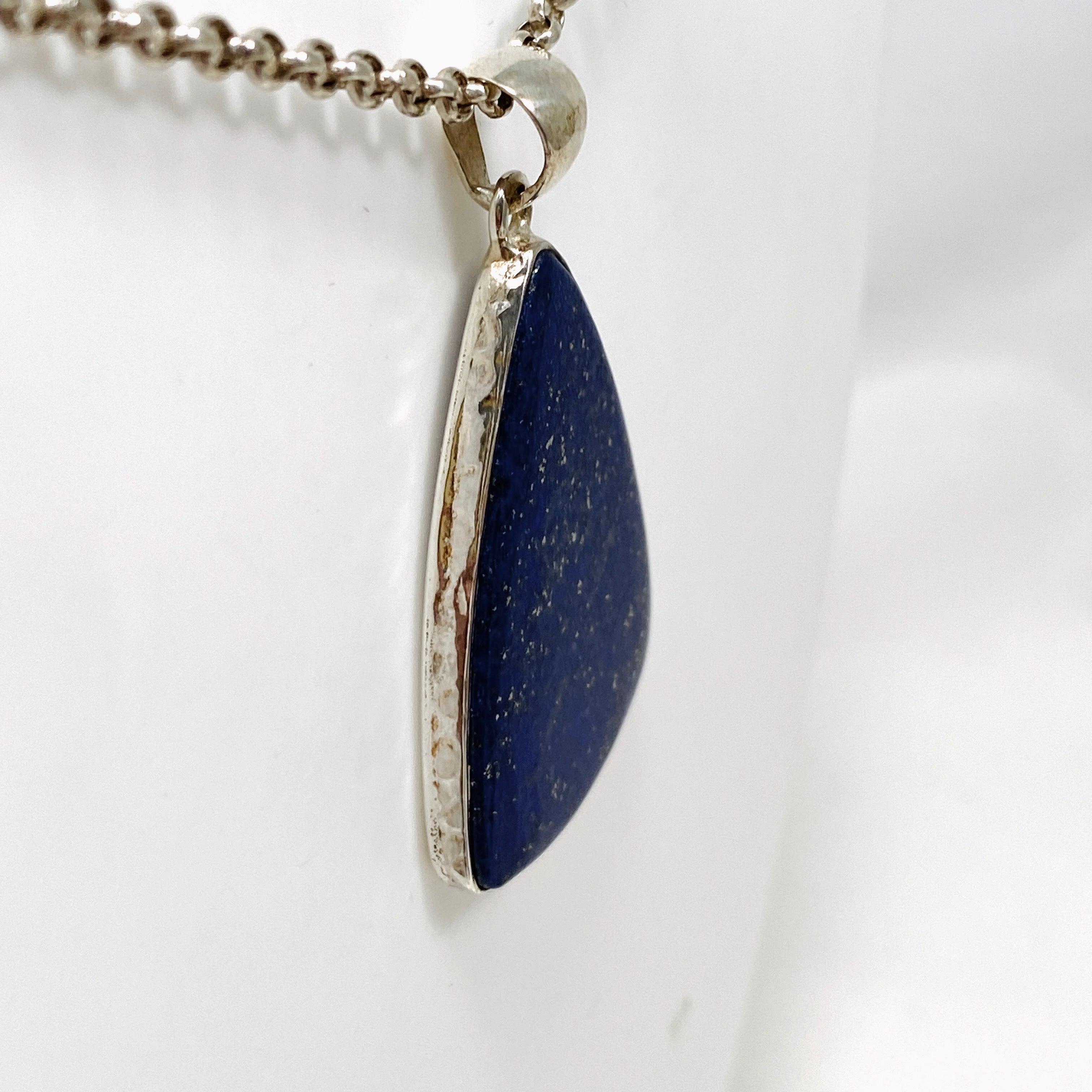Natural Lapis Lazuli Freeform Pendant Necklace KPGJ3822 - Handmade Gemstone Jewelry for Women, Spiritual Healing & Boho Fashion Accessory