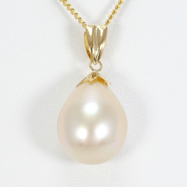 18K Yellow Gold Pearl Necklace for Women - Elegant Bridal Jewelry Gift for Wedding, Anniversary & Special Occasions