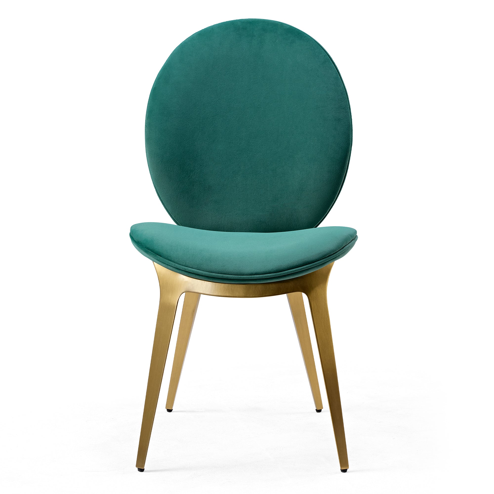 Kataleah Velvet Dining Side Chairs Set of 2 - Luxurious Green Upholstered Accent Chairs for Dining Room, Kitchen, or Living Room Decor
