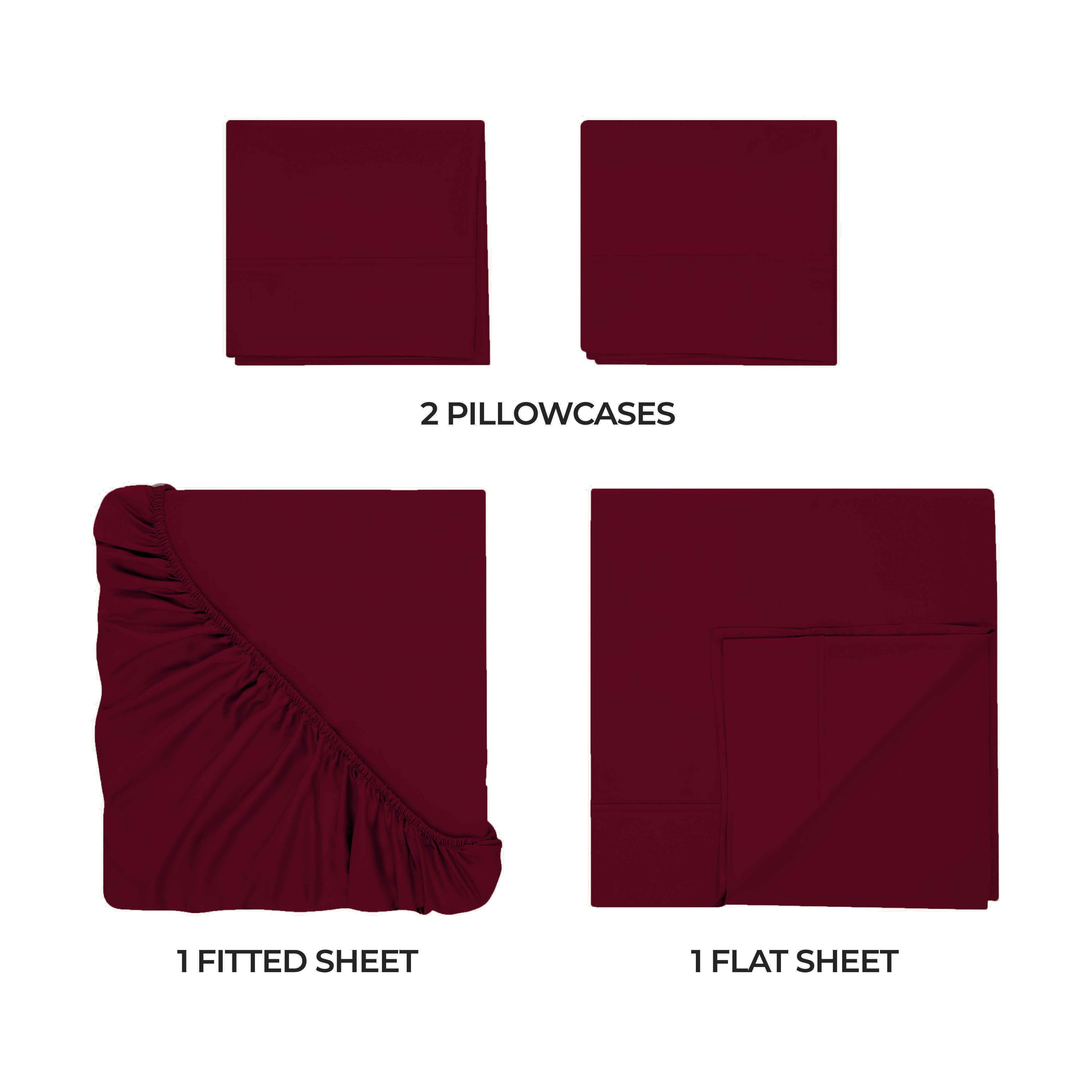 Premium 400 Thread Count Egyptian Cotton Bed Sheet Set - Soft, Breathable & Durable for Luxury Bedroom Comfort