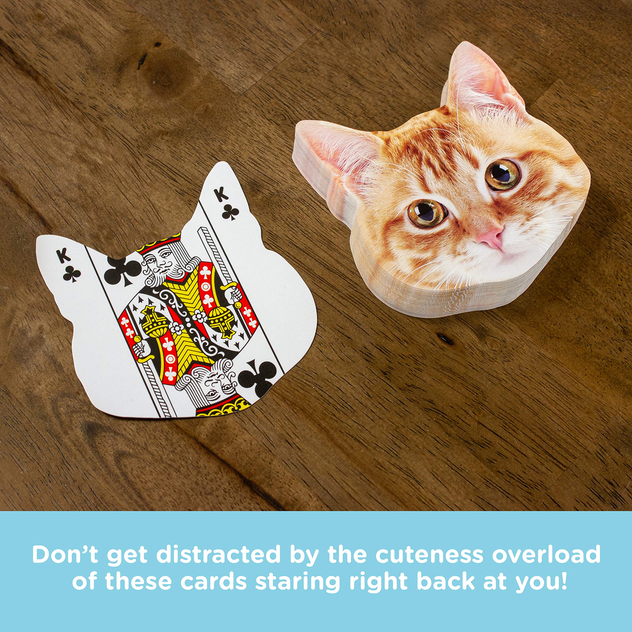 GAMAGO Kitten Playing Cards - Unique Cat-Shaped Deck for Poker, Blackjack & Fun Game Nights - Perfect Gift for Cat Lovers, Birthday Parties, Stocking Stuffers & White Elephant Exchanges - Vibrant Multicolor Design (3 Inches) - Great for Family Gatherings, Travel Games & Themed Parties