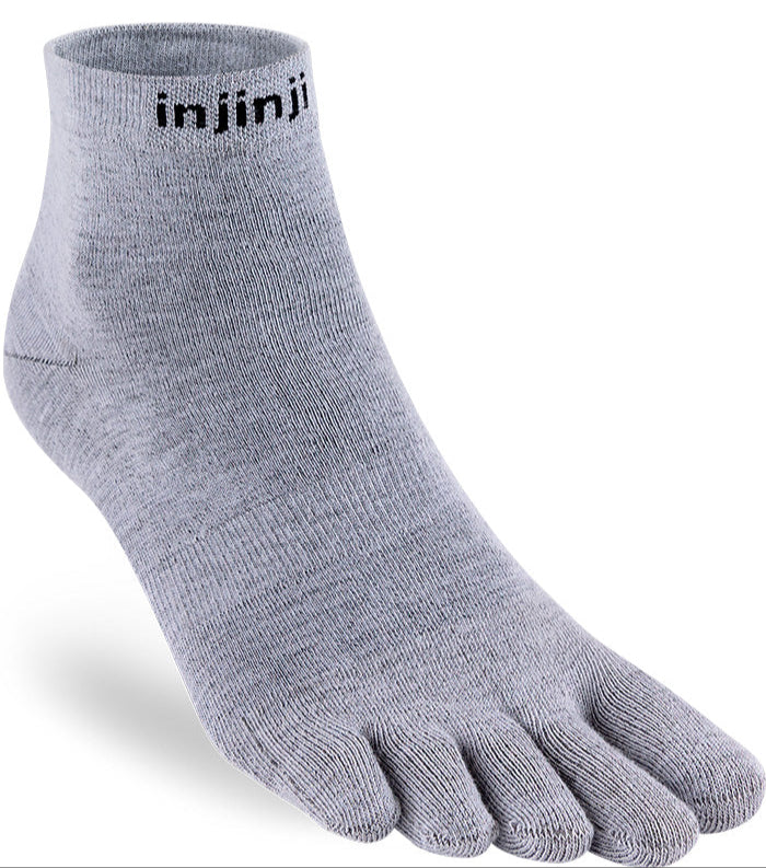 Injinji CoolMax Liner Mini Crew Toe Socks - Moisture Wicking, Blister Prevention for Running, Hiking & Outdoor Activities