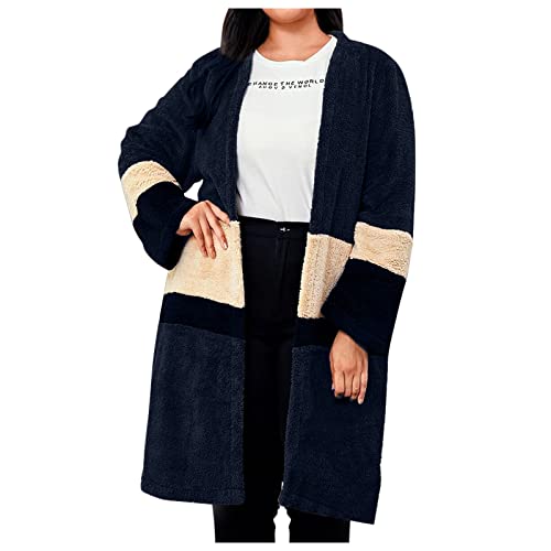 Women's Sherpa Fleece Jacket - Cozy Oversized Pullover with Contrast Buttons & Pockets | Winter Warmth for Casual Outings, Outdoor Activities & Lounge Wear