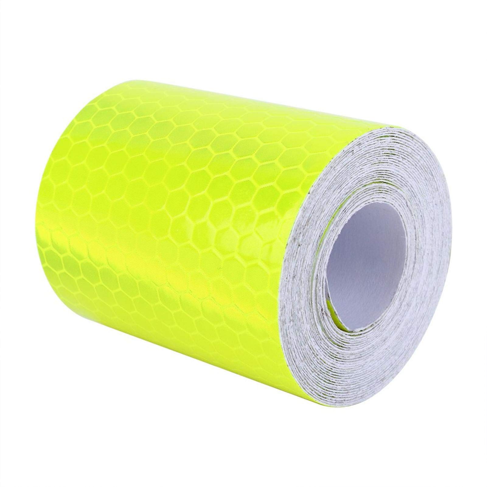 High Visibility Reflective Warning Tape - 300cm PVC Fluorescent Safety Tape for Buses, Motorcycles, Trucks & Road Safety | Nighttime Visibility & Hazard Marking Solution