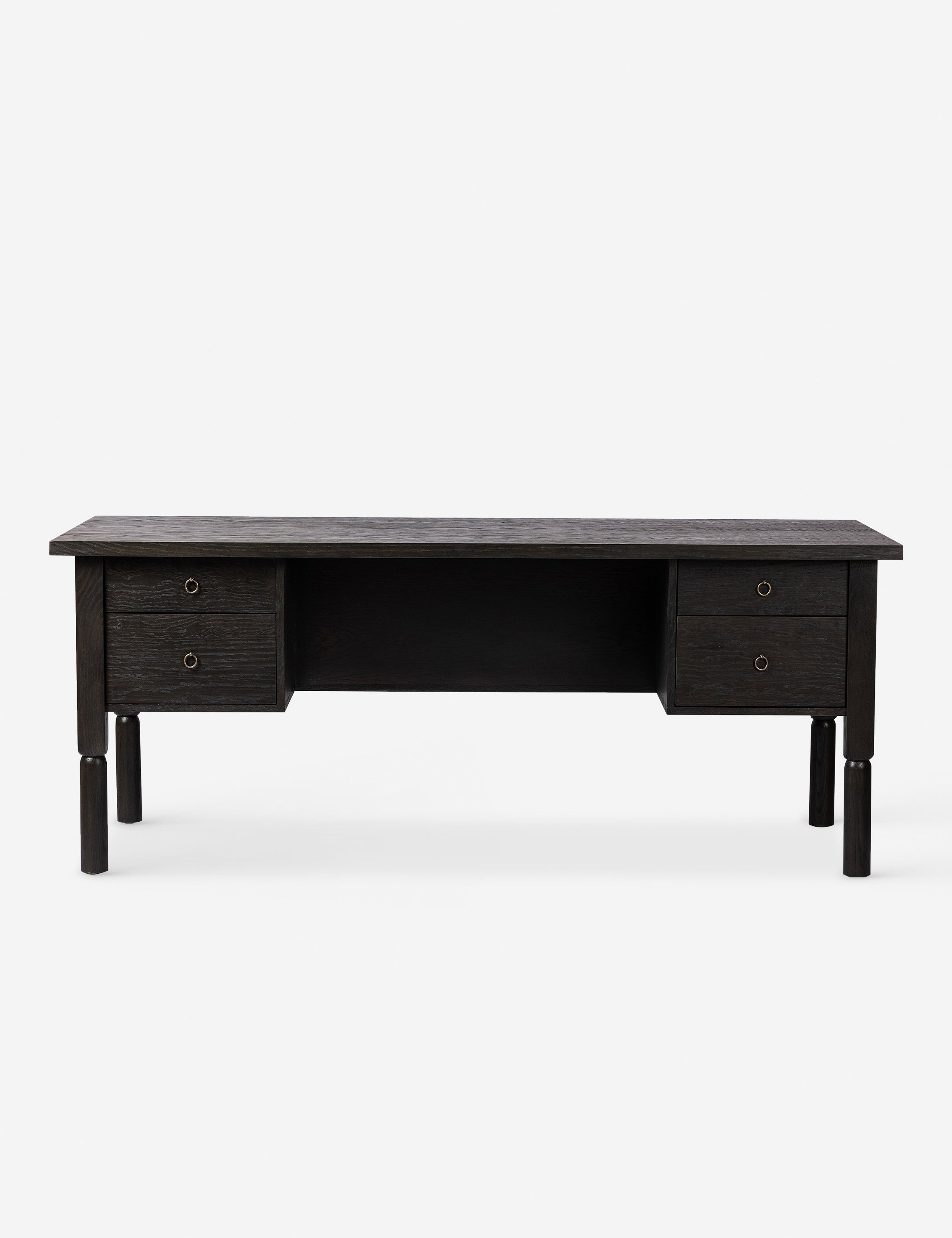 Amryn Desk - Modern Writing Desk for Home Office, Study & Workspace - Ergonomic Design with Storage Drawers & Cable Management - Perfect for Remote Work, Online Classes & Small Spaces