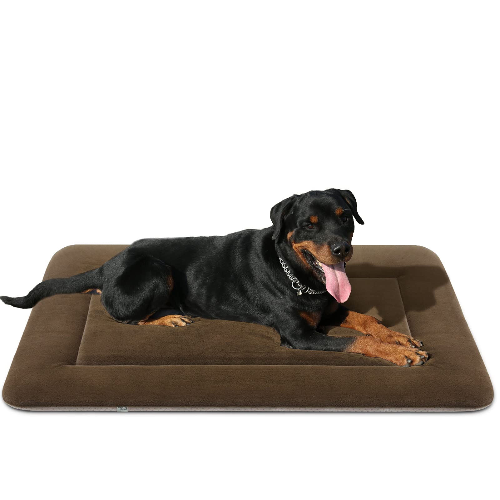 Premium Orthopedic Dog Bed for Medium, Large & XL Dogs - Soft Crate Pad with Non-Slip Bottom, Machine Washable Pet Mat in Multiple Colors - Perfect for Kennels, Living Rooms & Bedrooms
