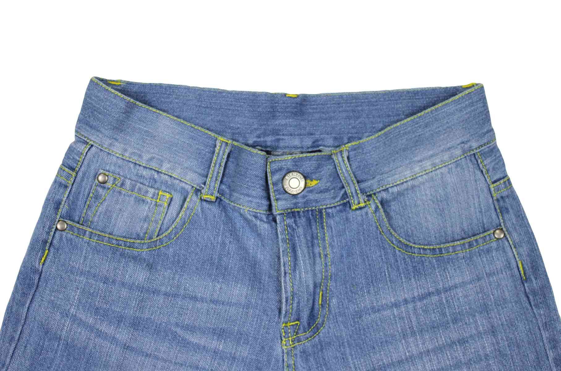Bienzoe Girls Denim Shorts - Stretch Low Waist Cotton Jean Bermuda Shorts for Kids | Casual Wear, Playtime & Summer Outfits