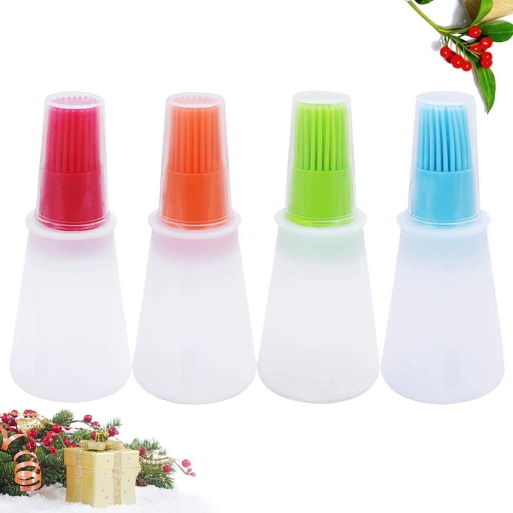 Premium Silicone Basting Brush & Bottle Set for Cooking, BBQ, Roasting, Frying, Baking - Heat-Resistant Kitchen Tool for Grilling, Basting Sauces, Oil Application - Perfect for Home Chefs & Outdoor Cooking Enthusiasts