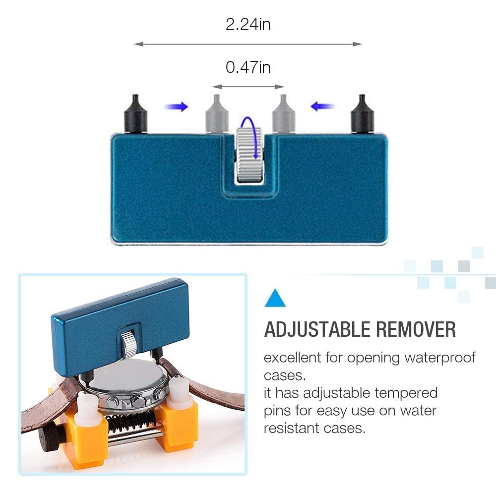 BYNIIUR Professional Watch Repair Kit & Watch Press Set - Complete Tool Kit for Watch Battery Replacement, Band Adjustment, and Case Repair | Perfect for Watchmakers, Jewelers, and DIY Enthusiasts