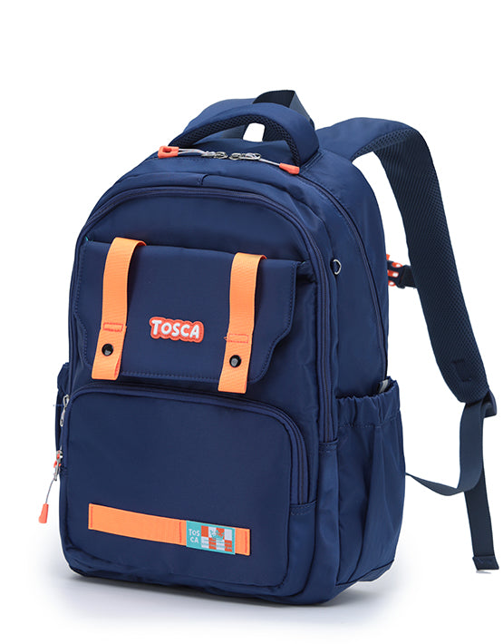 Tosca TCA972 Kids Backpack for School, Travel & Daily Use - Navy Blue Waterproof Lightweight Bookbag for Boys & Girls - Perfect for Kindergarten, Elementary & Outdoor Adventures