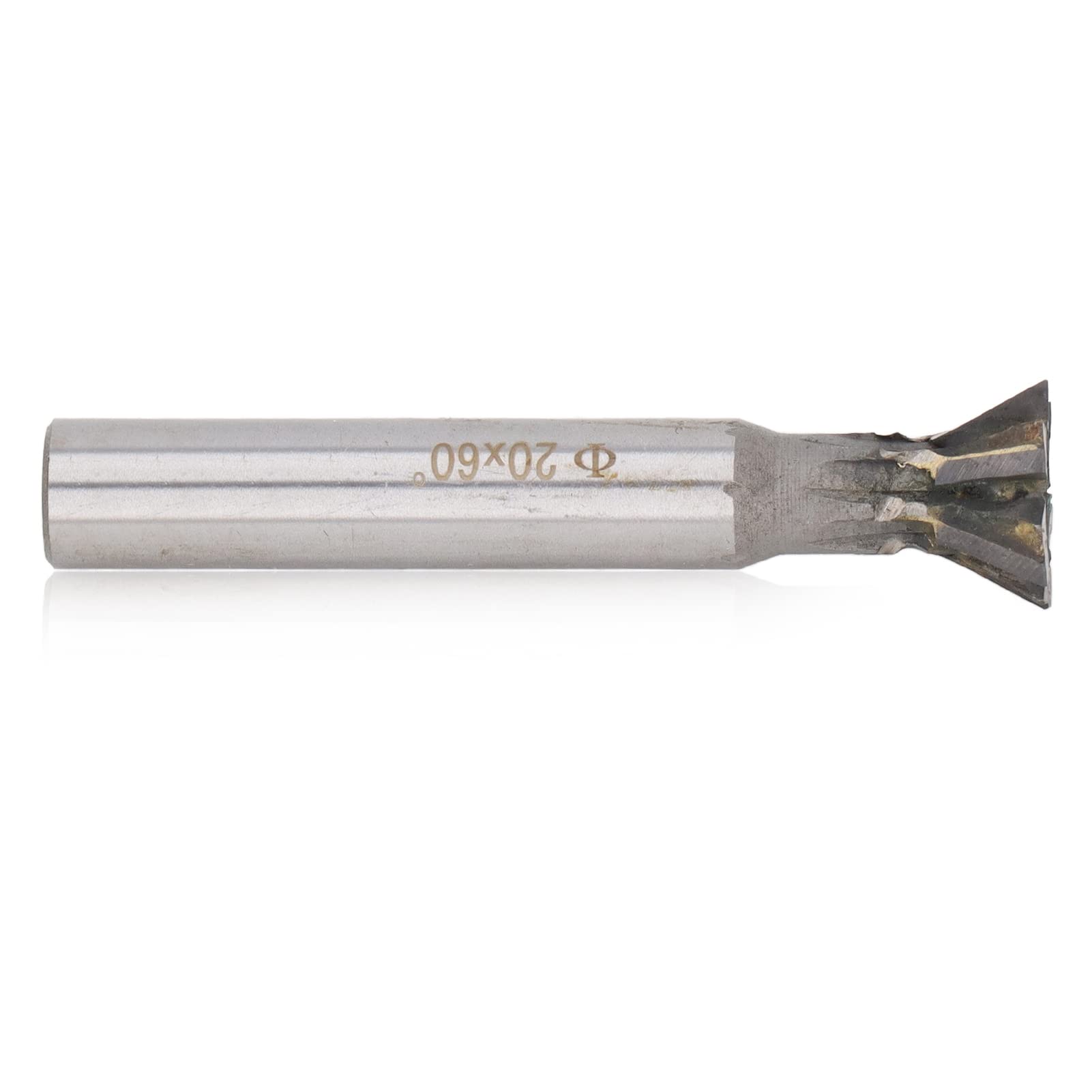60 Degree 6 Flute Carbide Dovetail Mill Cutter - 20mm Blade Diameter for Fine Grinding Grooves & Metal Slot Milling | Perfect for CNC Machining, Metalworking & Industrial Manufacturing