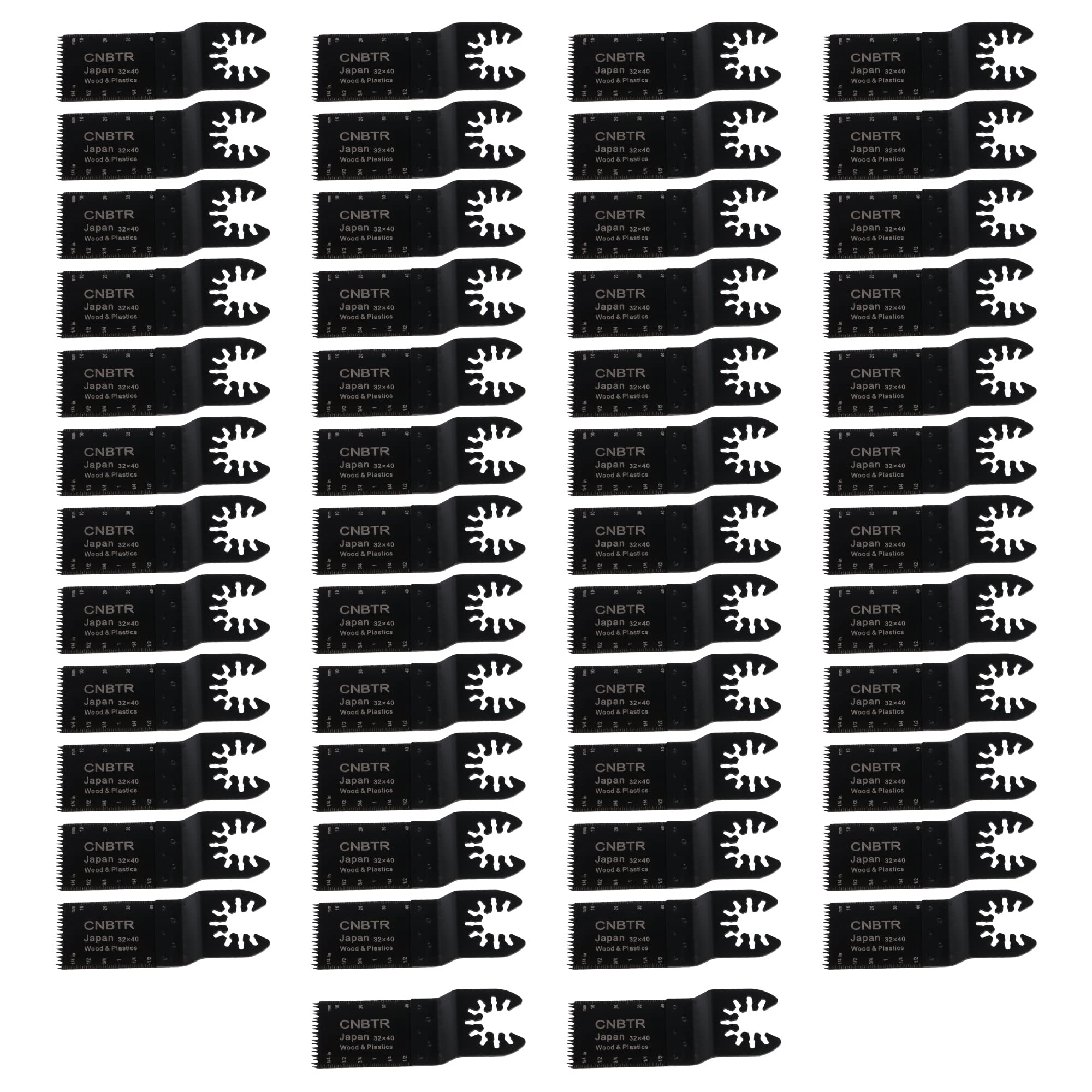 CNBTR 89x32mm High-Carbon Steel Oscillating Multi-Tool Blades - 50 Pack for Wood, Metal & Drywall Cutting - Compatible with Fein, Bosch, Makita & More Power Tools