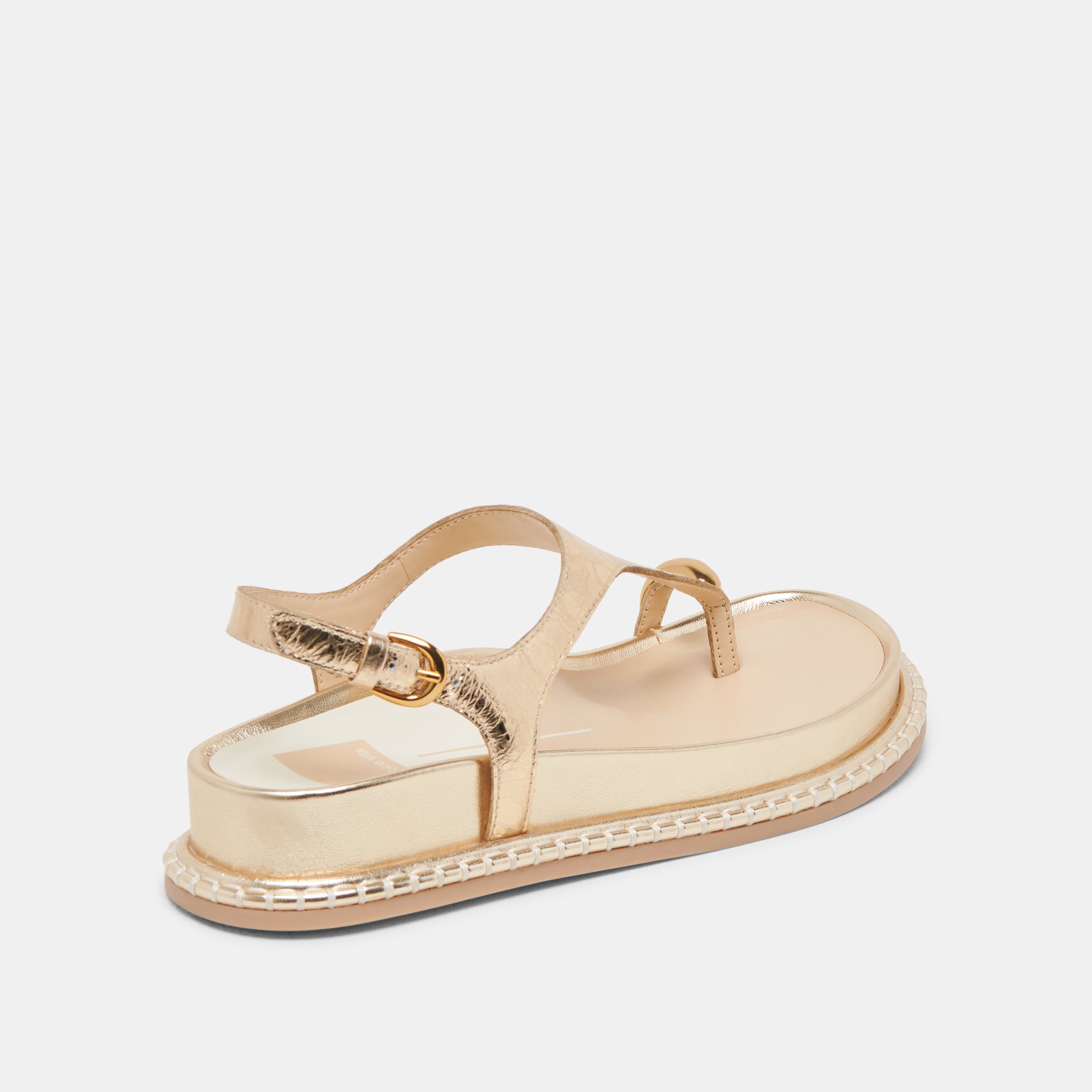 STEFAN Distressed Leather Sandals for Women - Gold Gladiator Sandals for Summer, Beach, and Casual Outfits