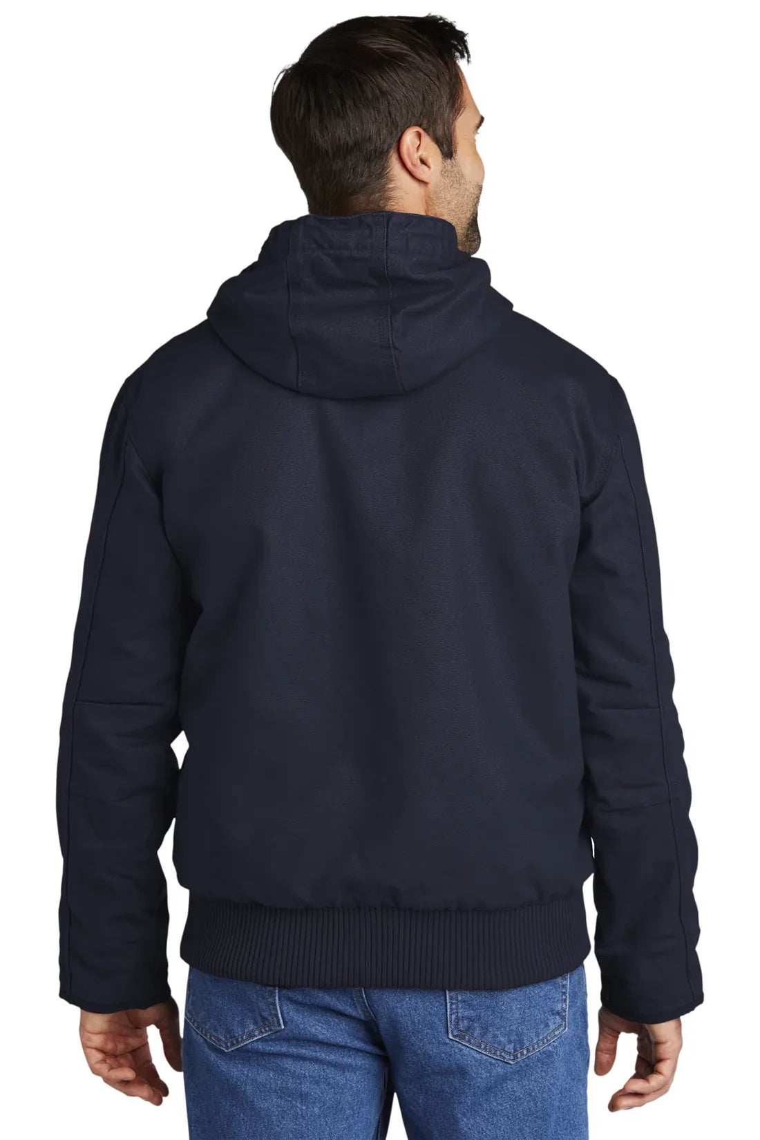 Carhartt Men's Tall Washed Duck Work Jacket in Navy - Durable Construction for Builders & Outdoor Workers - Perfect for Construction Sites & Cold Weather Work
