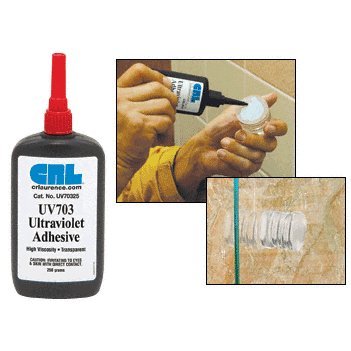 CRL UV70325 High Viscosity UV Adhesive Glue - 250g for Glass, Plastic & Metal Bonding - Fast Curing Industrial Strength Adhesive for DIY Crafts, Jewelry Repair & Electronics Assembly