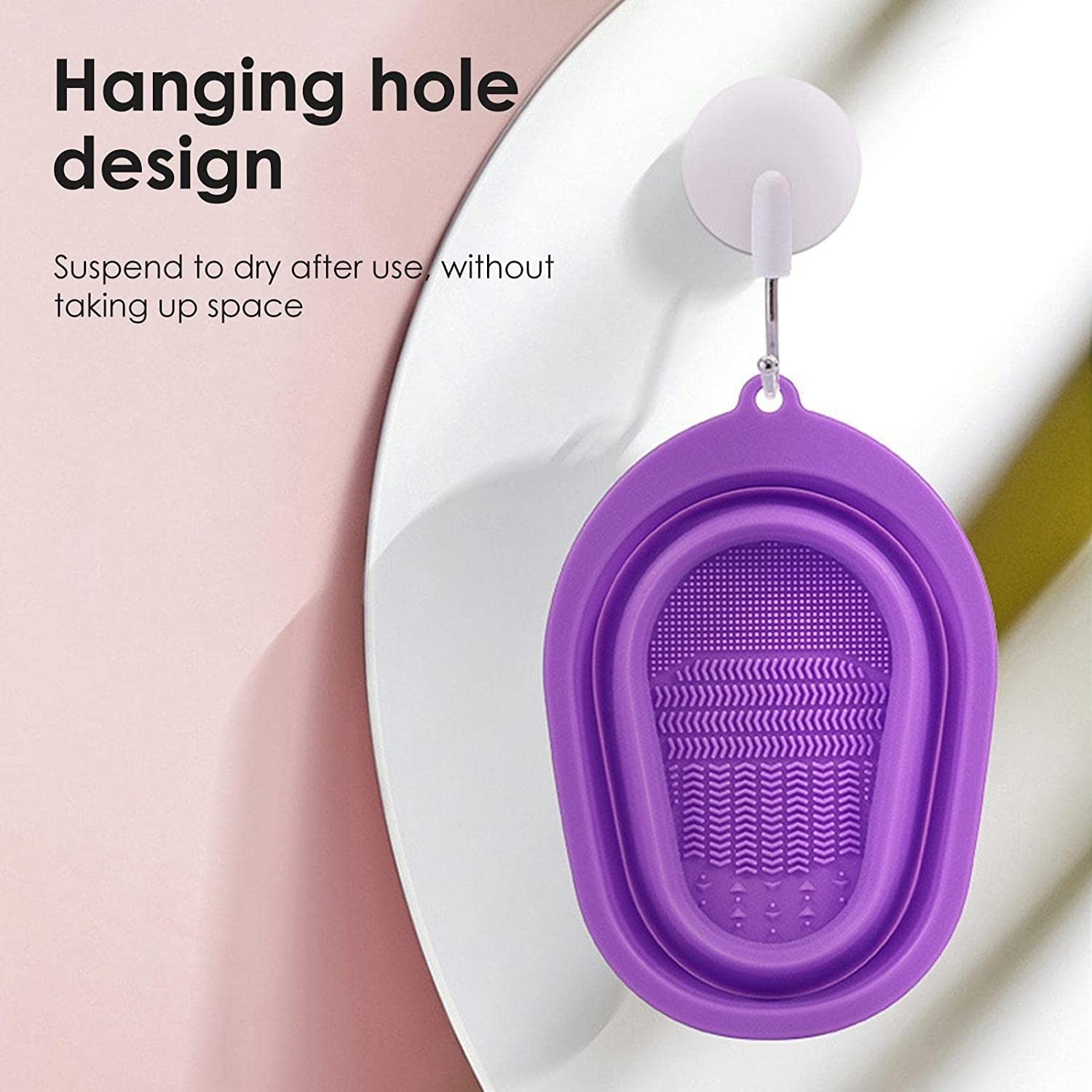 **Professional Silicone Makeup Brush Cleaning Bowl & Pad - Portable Folding Cosmetic Brush Cleaner Mat for Easy Washing (Multicolor) - Perfect for Travel, Home & Salon Use**