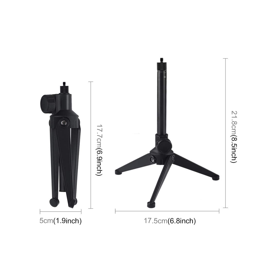 PULUZ Adjustable Desktop Tripod Stand with Phone Holder - Perfect for Selfies, Video Calls, Live Streaming & Content Creation