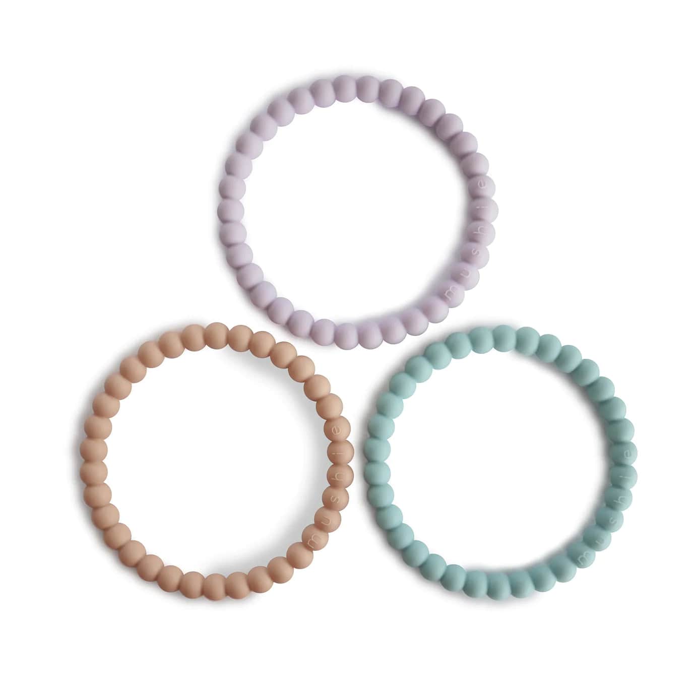 Mushie Pearl Teething Bracelet for Babies - Safe & Stylish Silicone Teething Toy for Soothing Sore Gums - Perfect for On-the-Go Parents & Infant Care