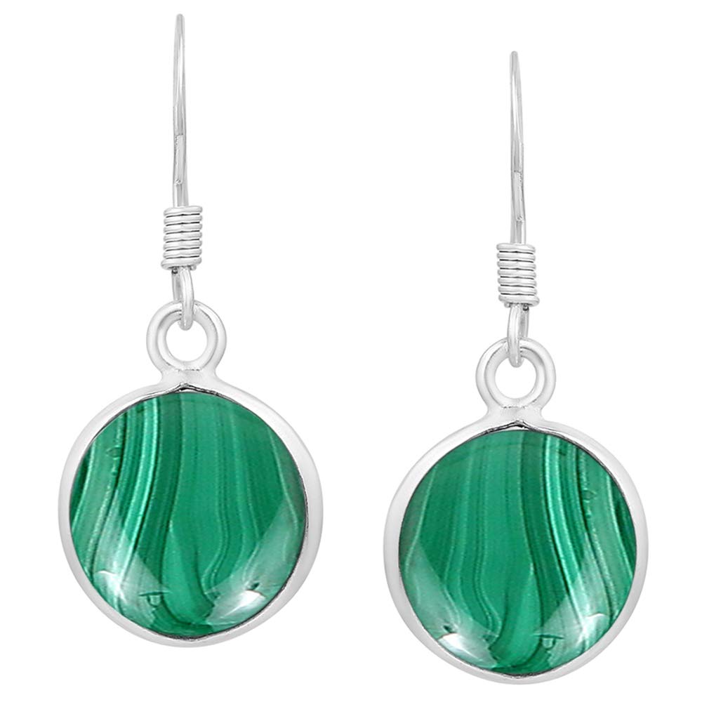 12.45 Carats Round Natural Gemstone Earrings for Women - Handmade Boho Dangle Birthstone Jewelry, Perfect Gift for Wife, Girlfriend, Her | Wedding, Anniversary, Birthday, Party, Everyday Wear