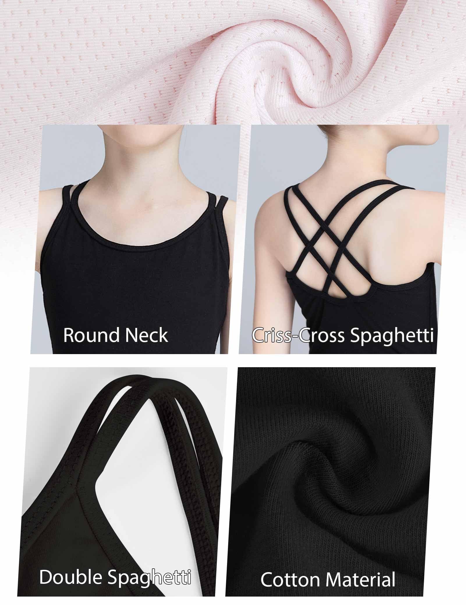Daydance Toddler Girls Ballet Leotard - Double Breast Dance Bodysuit for Kids | Soft Stretchy Camisole for Ballet Class, Dance Practice & Performance