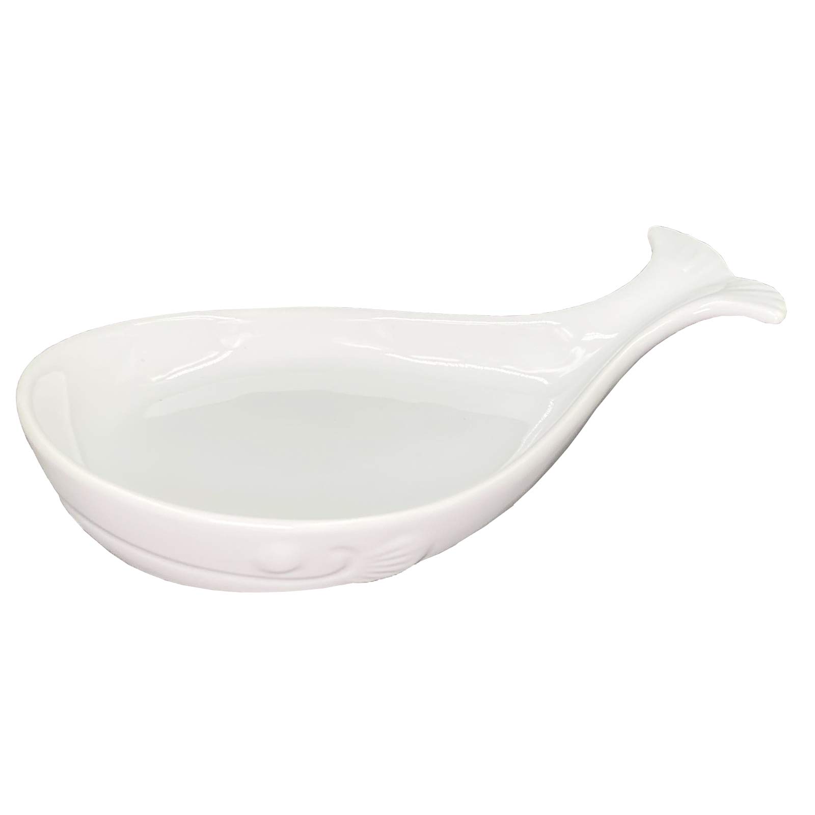 Ceramic Whale Spoon Rest - White Kitchen Utensil Holder for Cooking, Baking & Serving - Perfect for Countertop, Stovetop & Dining Table Decor
