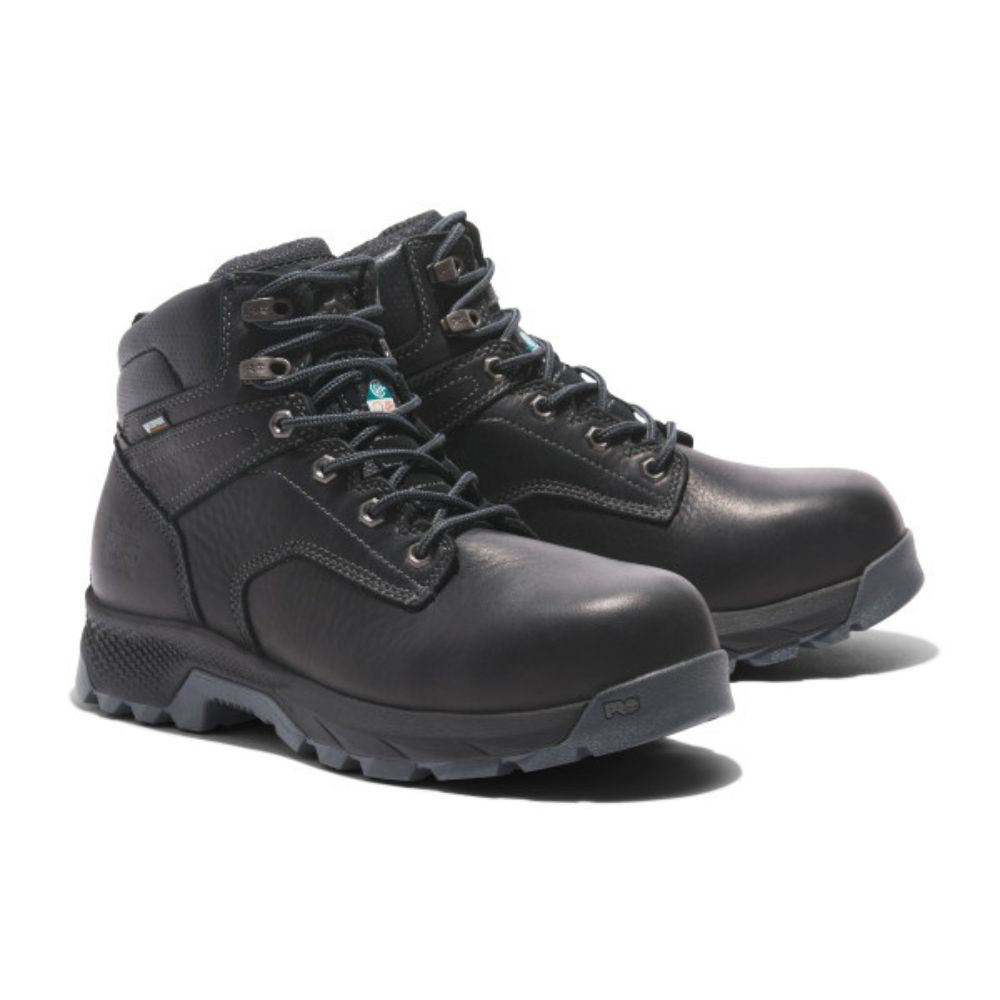 Timberland PRO Titan Men's 6-Inch Waterproof Composite Toe Work Boots - TB0A5T7K001 Black | Durable Safety Shoes for Construction, Warehouse & Outdoor Work