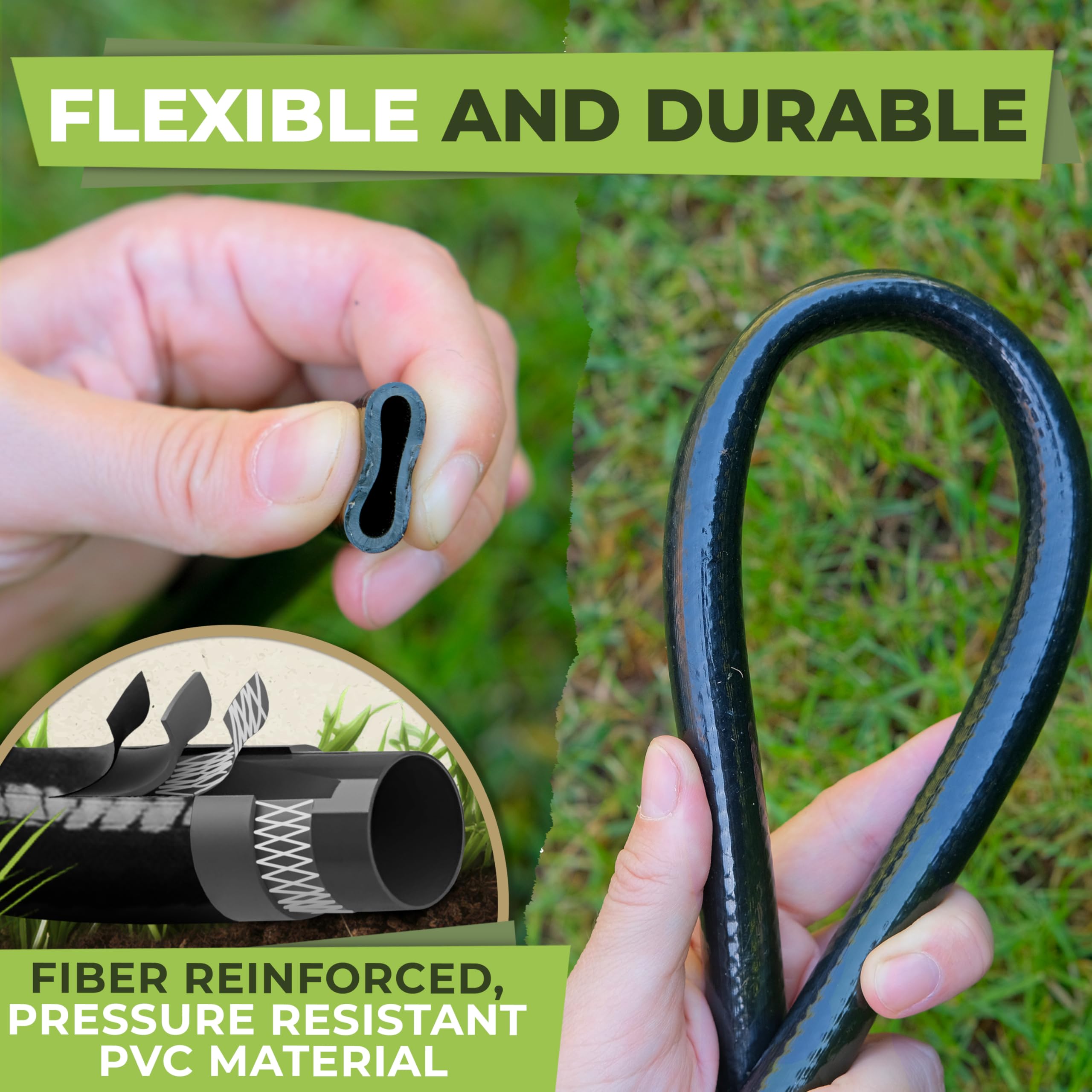 **Carpathen 50 FT 1/2 Inch Drip Irrigation Tubing - Heavy Duty Garden Hose for Push-To-Connect Systems, Blank Distribution Tubing for Lawns, Greenhouses & DIY Gardening Projects**