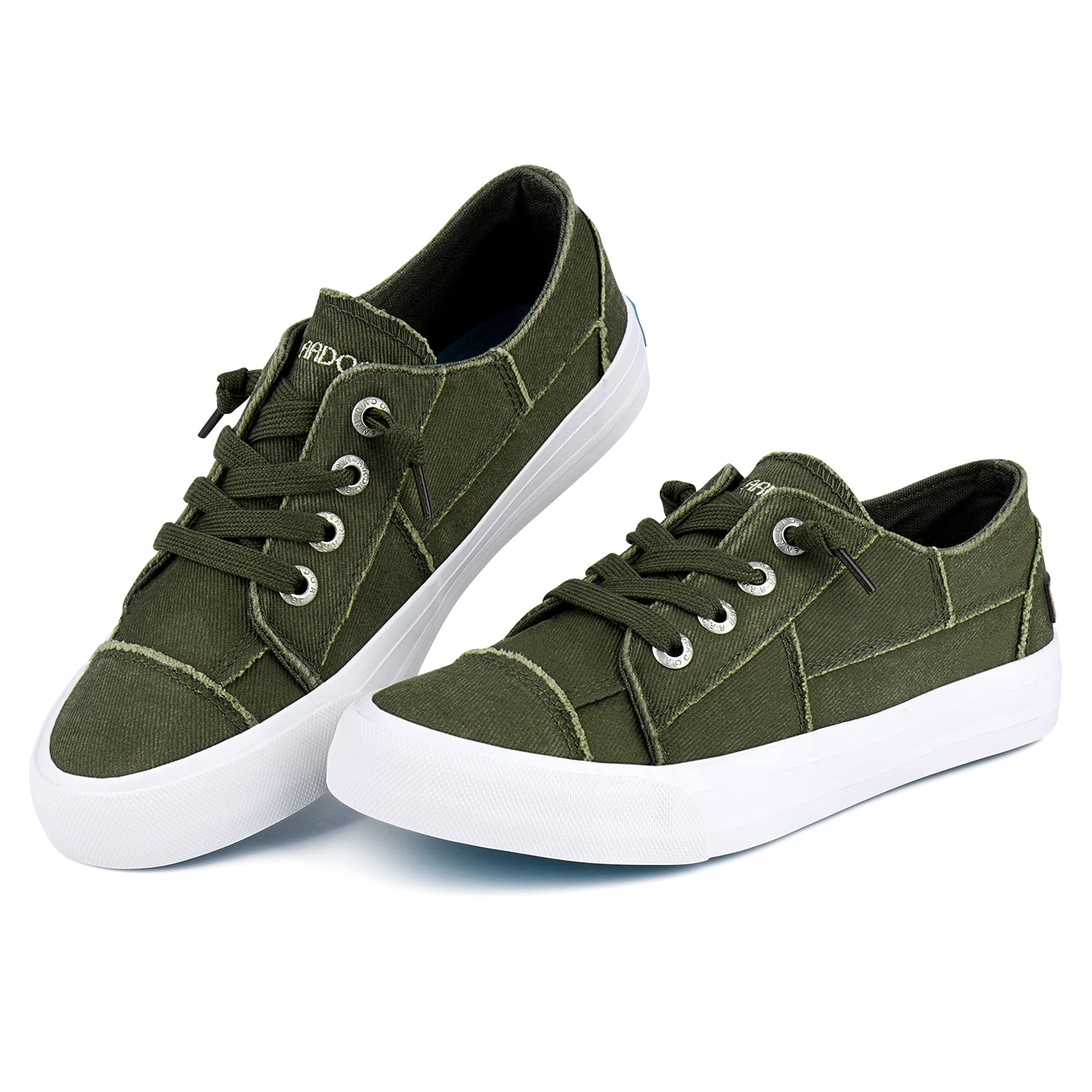 JENN ARDOR Women's Slip-On Canvas Sneakers - Low Top Comfortable Walking Shoes for Casual Wear, Work & Travel | Fashion Flats for Everyday Use