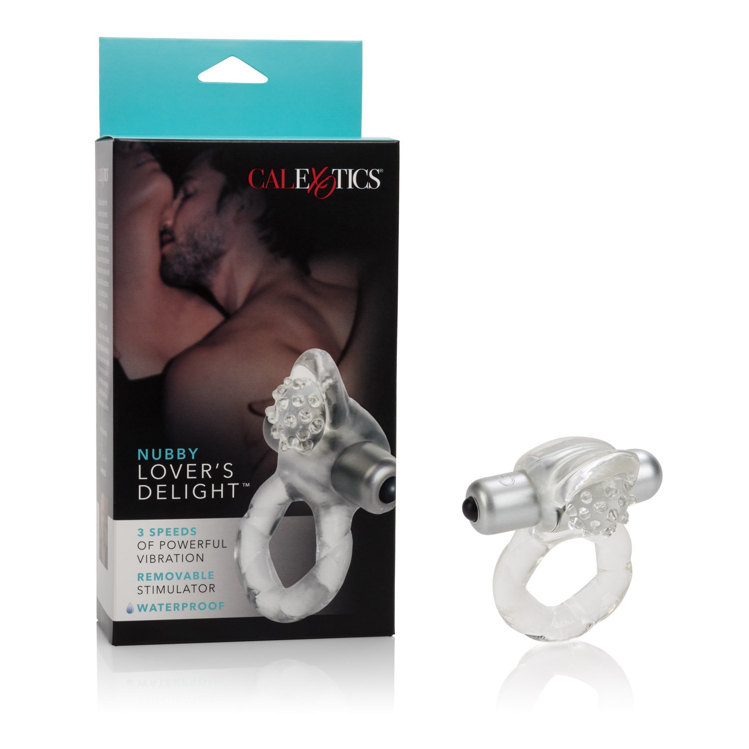 CalExotics Nubby Lover’s Delight Vibrating Cock Ring - Waterproof Silicone Sex Toy for Couples - Rechargeable & Powerful Vibrations - Perfect for Shower, Bedroom & Spice Up Intimacy