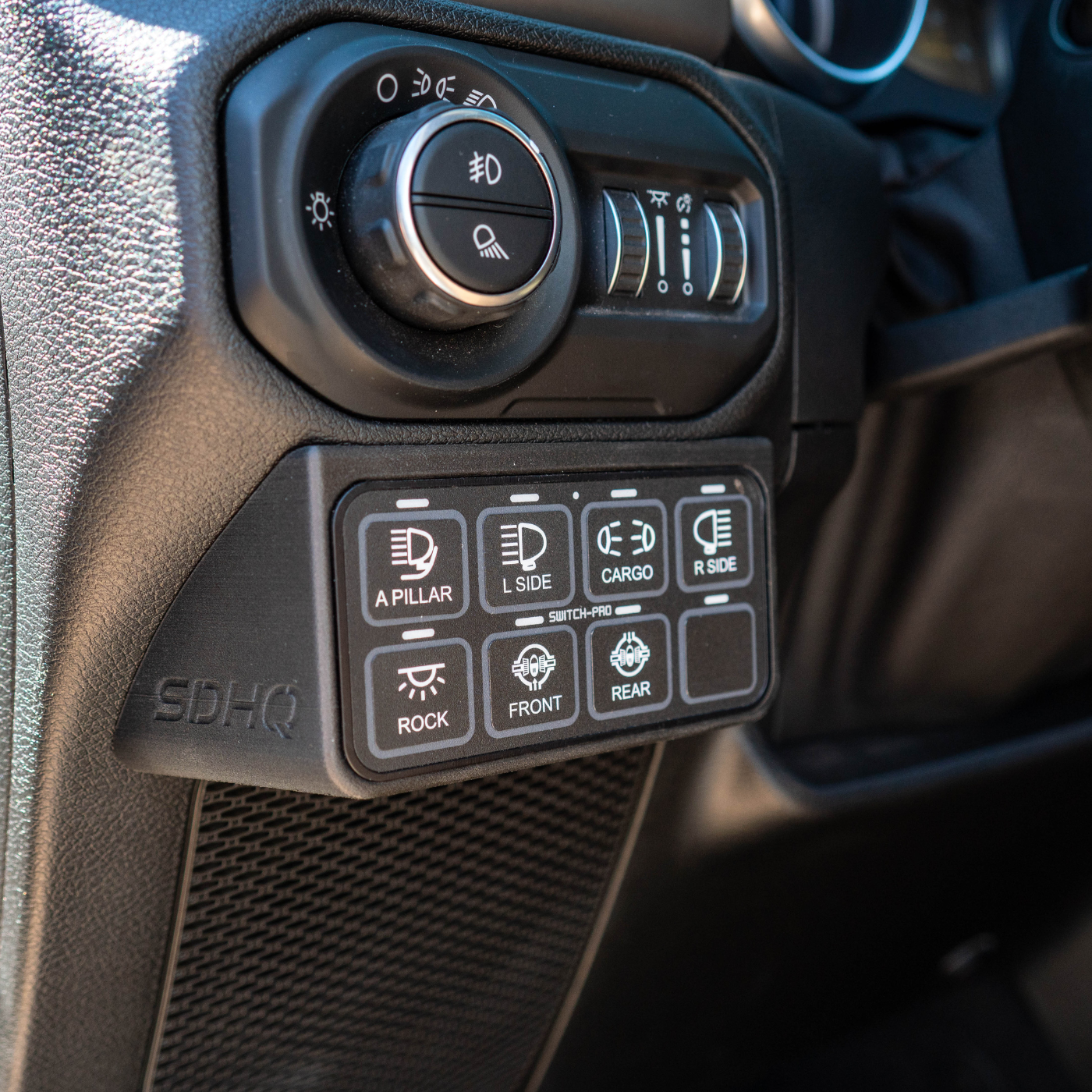 2023 Jeep JT EcoDiesel/V8 SDHQ Built Complete Switch Pros SP 9100 Mounting Kit - Heavy Duty Off-Road Switch Panel System for Jeep Gladiator Accessories | Perfect for Overlanding, Rock Crawling & 4x4 Adventures